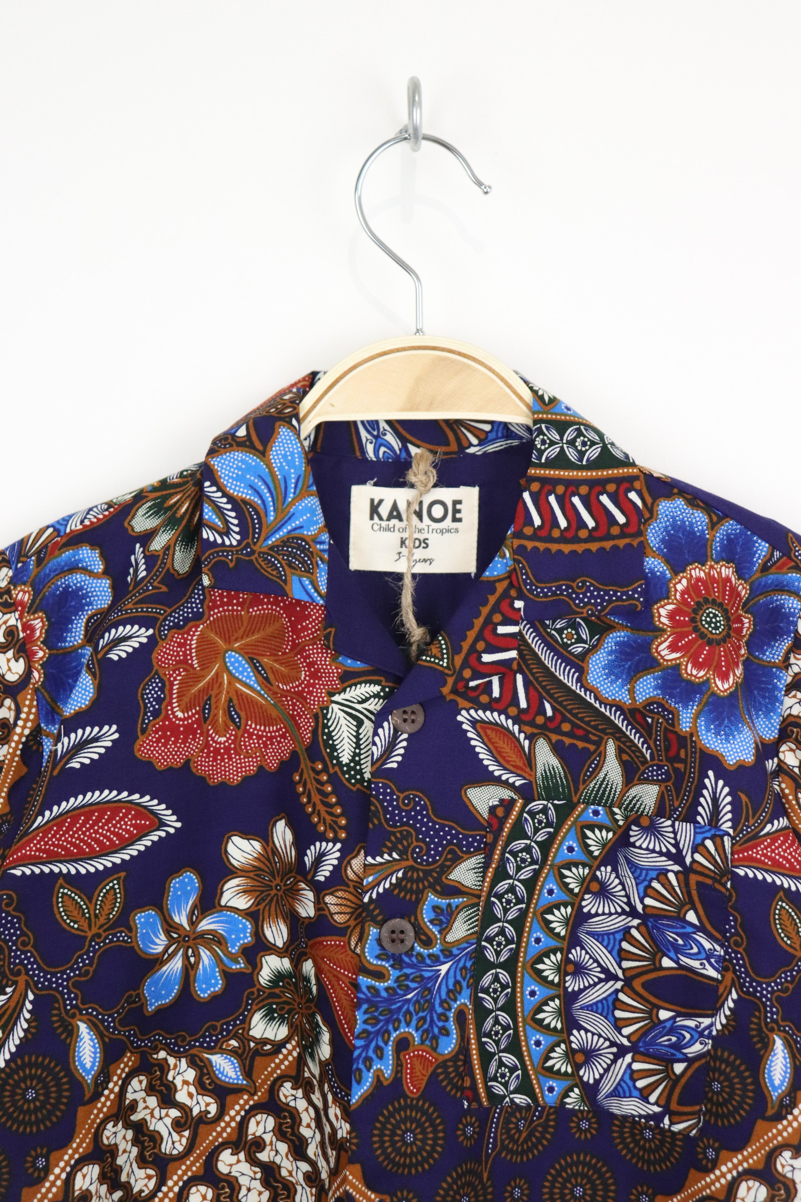 Boy's Open Collar Pocket Shirt - Stormy Tide