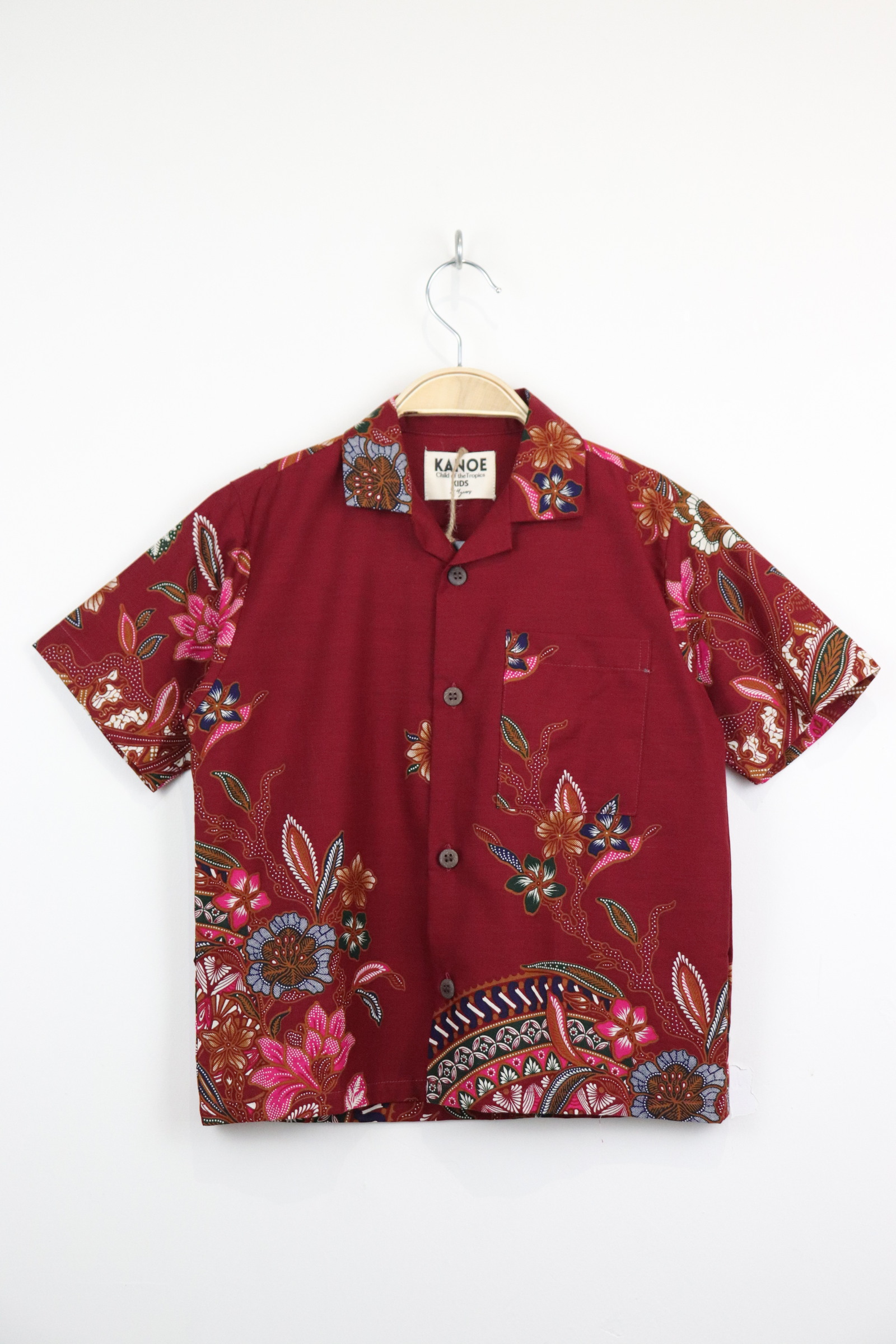 Boy's Open Collar Pocket Shirt - Jungle Jambu