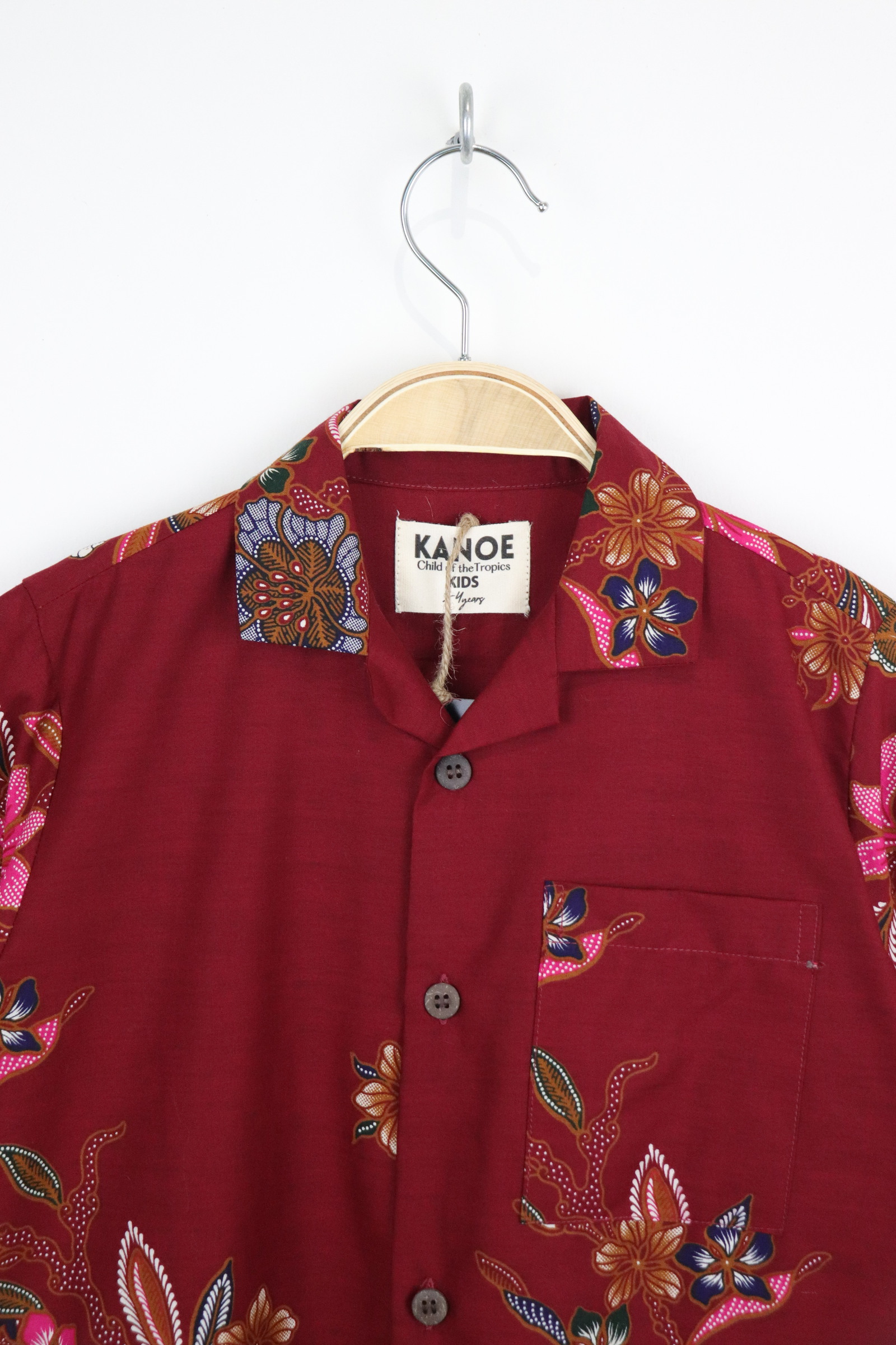 Boy's Open Collar Pocket Shirt - Jungle Jambu