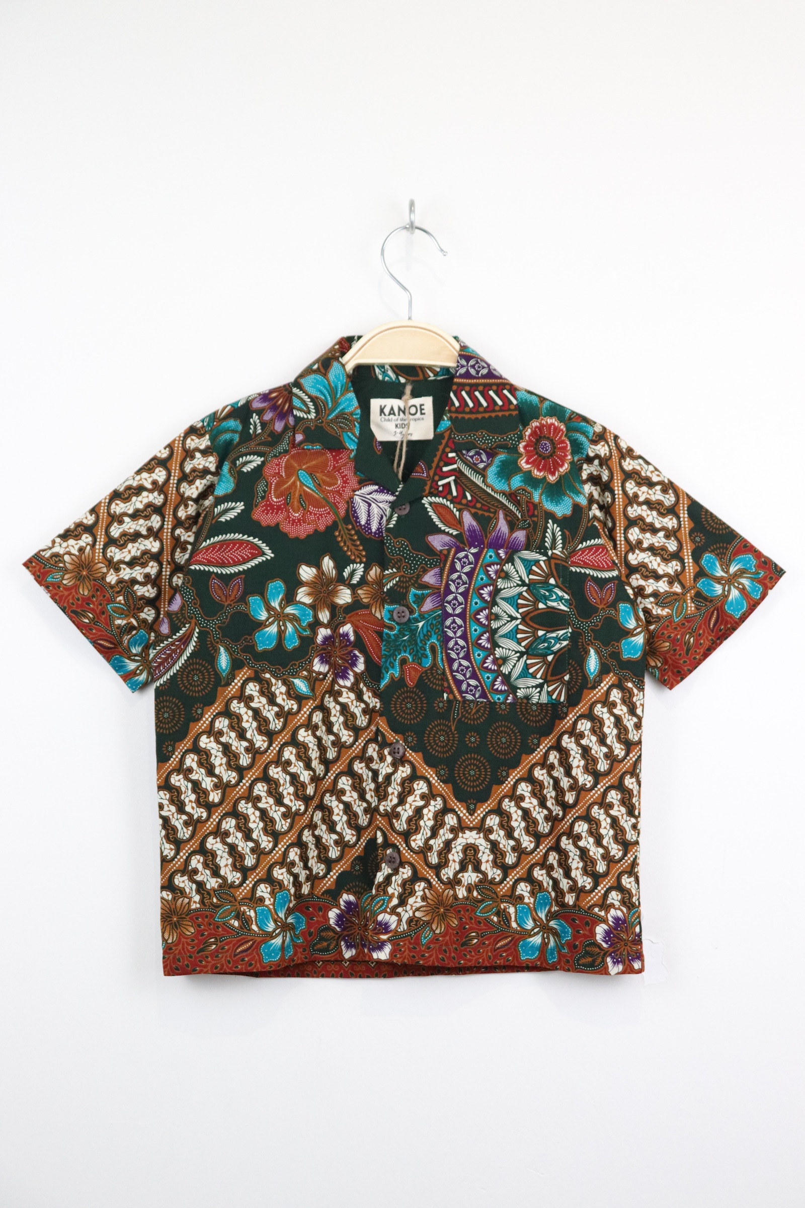 Boy's Open Collar Pocket Shirt - Guava 