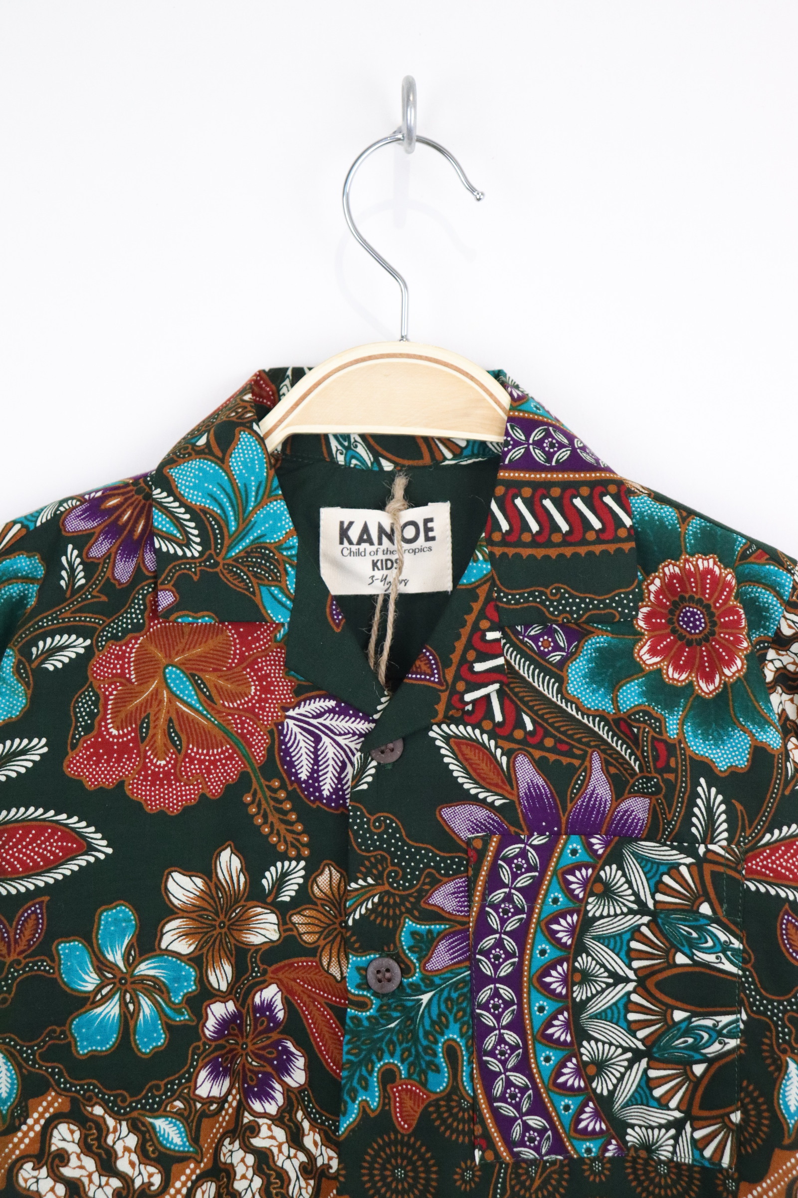 Boy's Open Collar Pocket Shirt - Guava 