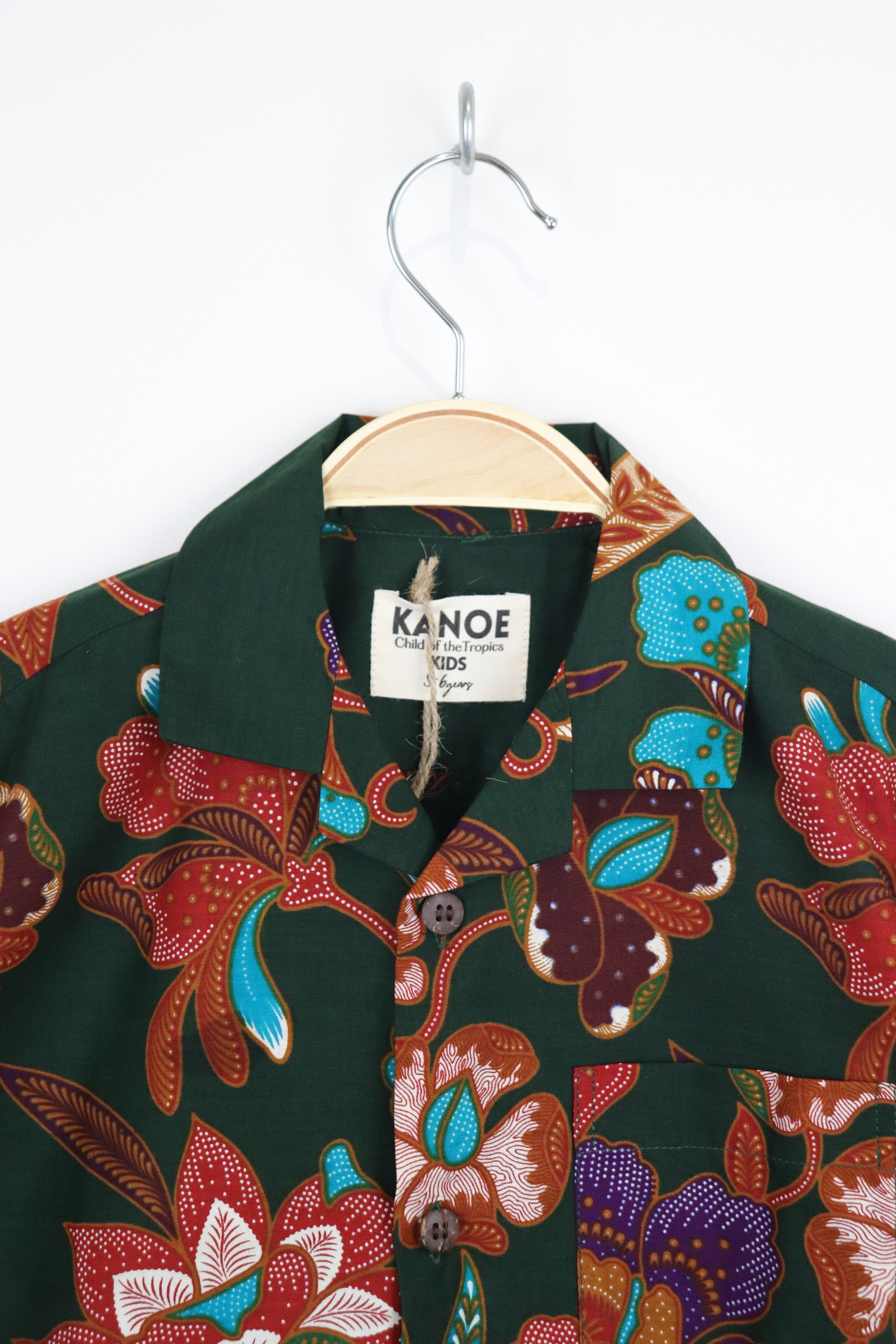 Boy's Open Collar Pocket Shirt - Durian Dazzle