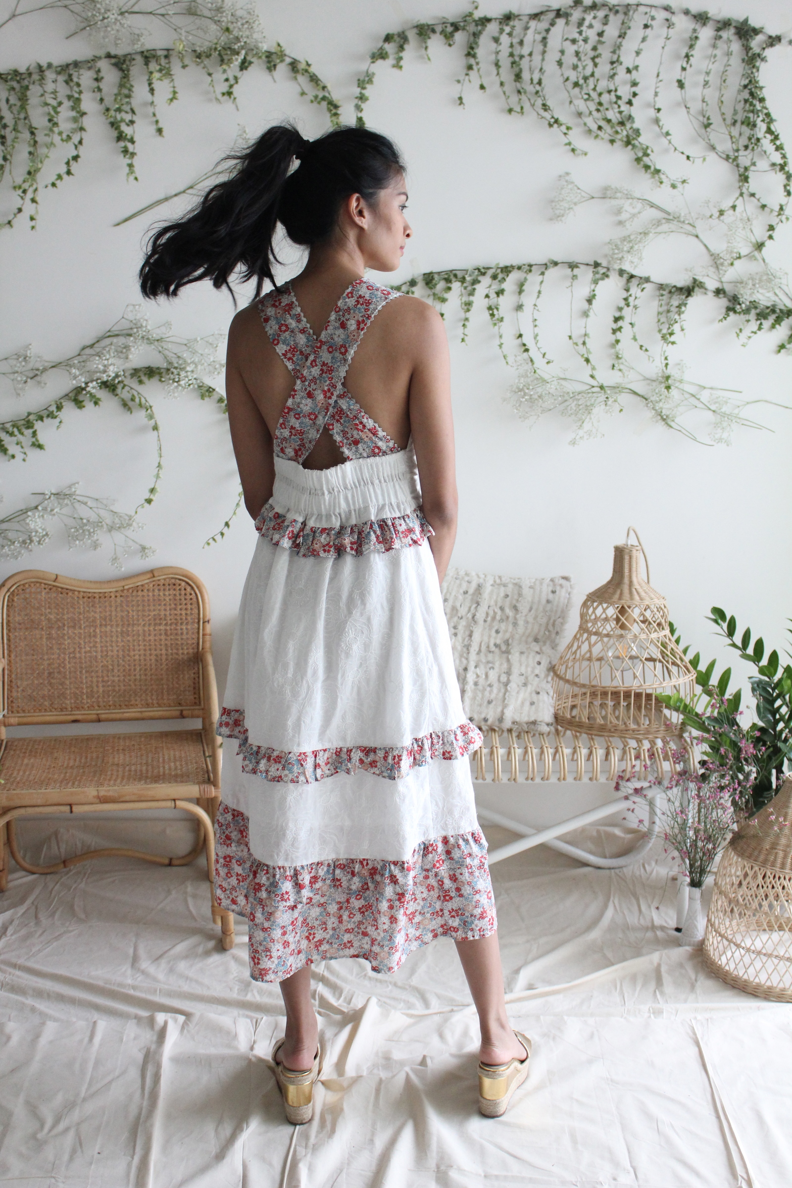 Valentina cross-back dress