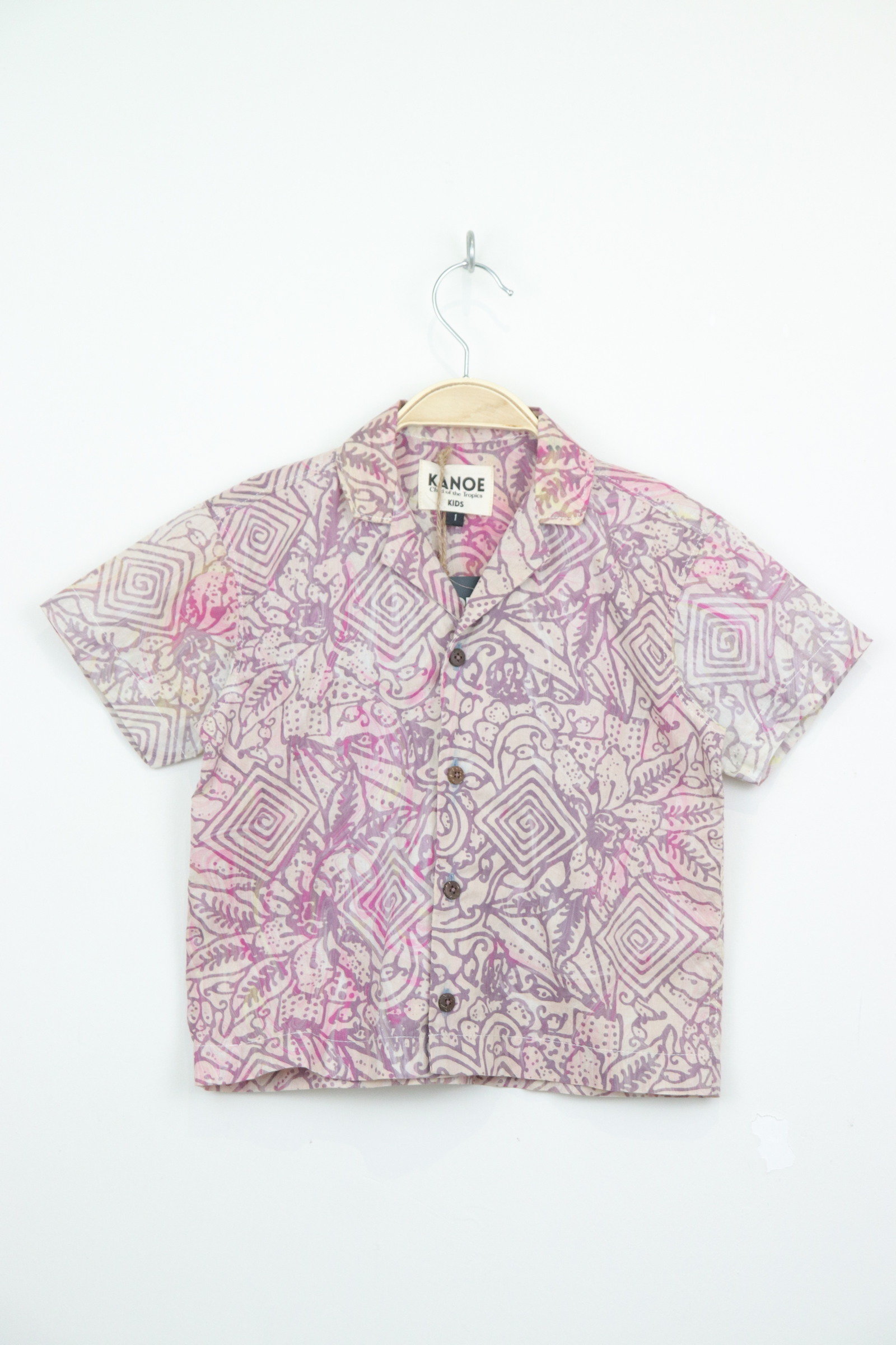 Boy's Open Collar Shirt - Barney [ Handmade ]