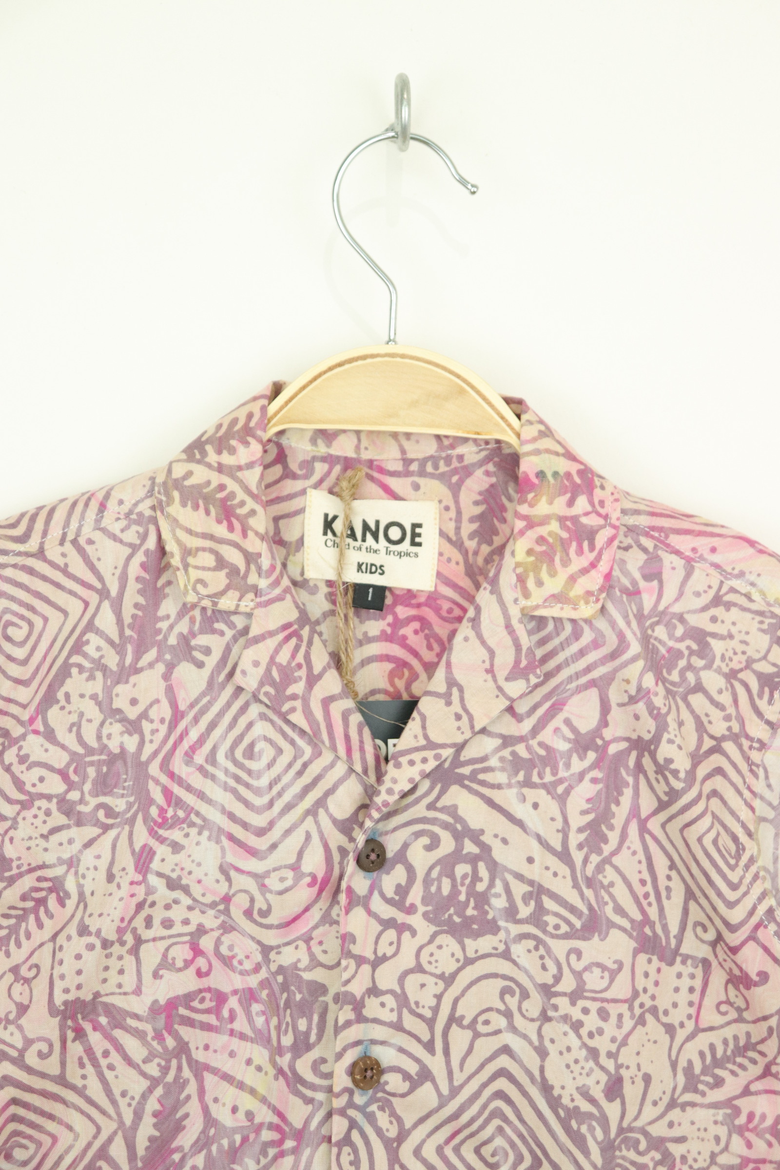 Boy's Open Collar Shirt - Barney [ Handmade ]