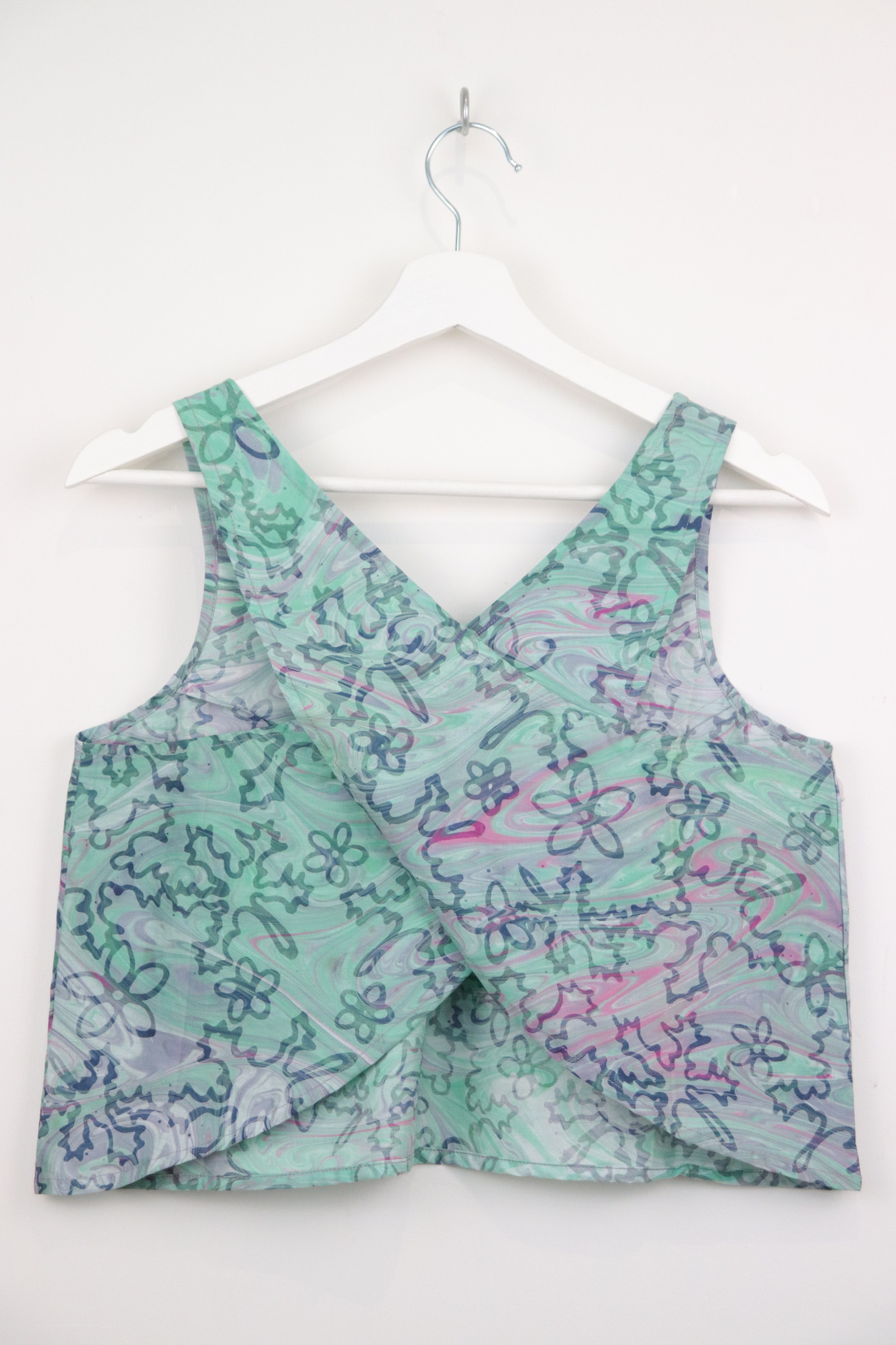 Crossback Batik Top - Rosemint [ Handmade ] [ M ]