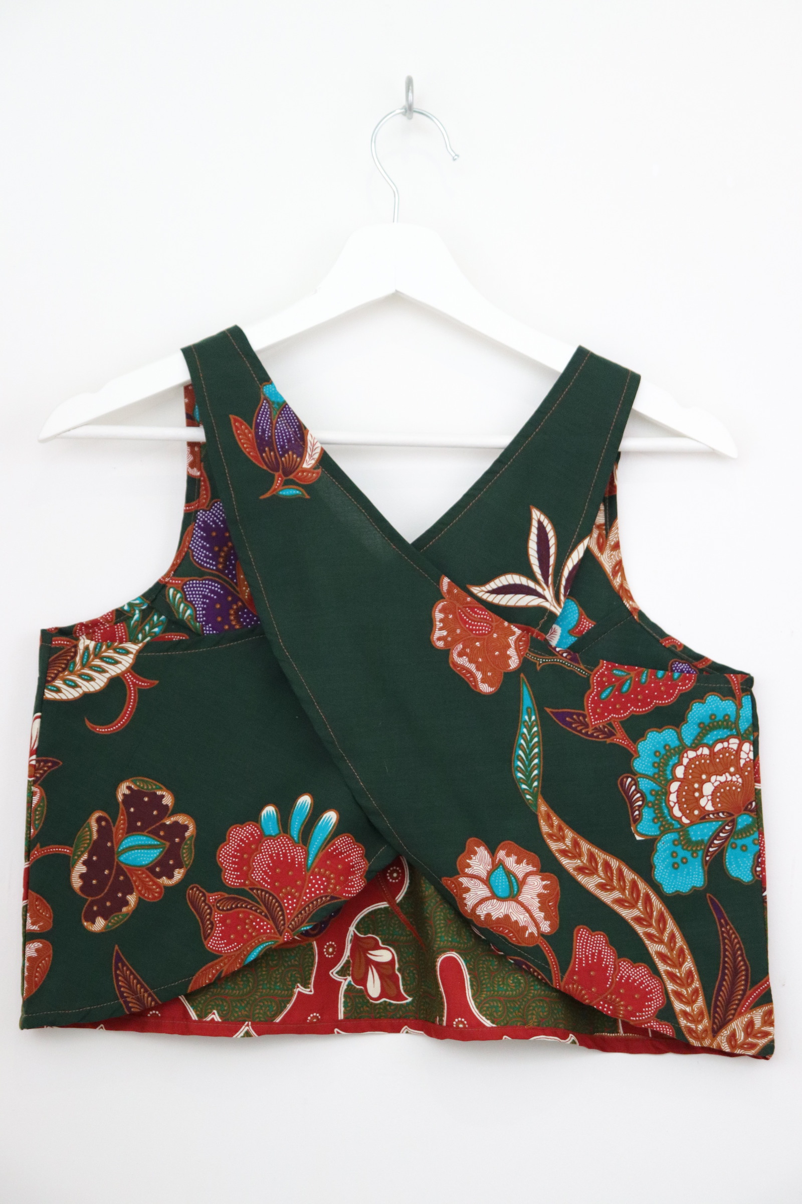 Crossback Batik Top - Verdique