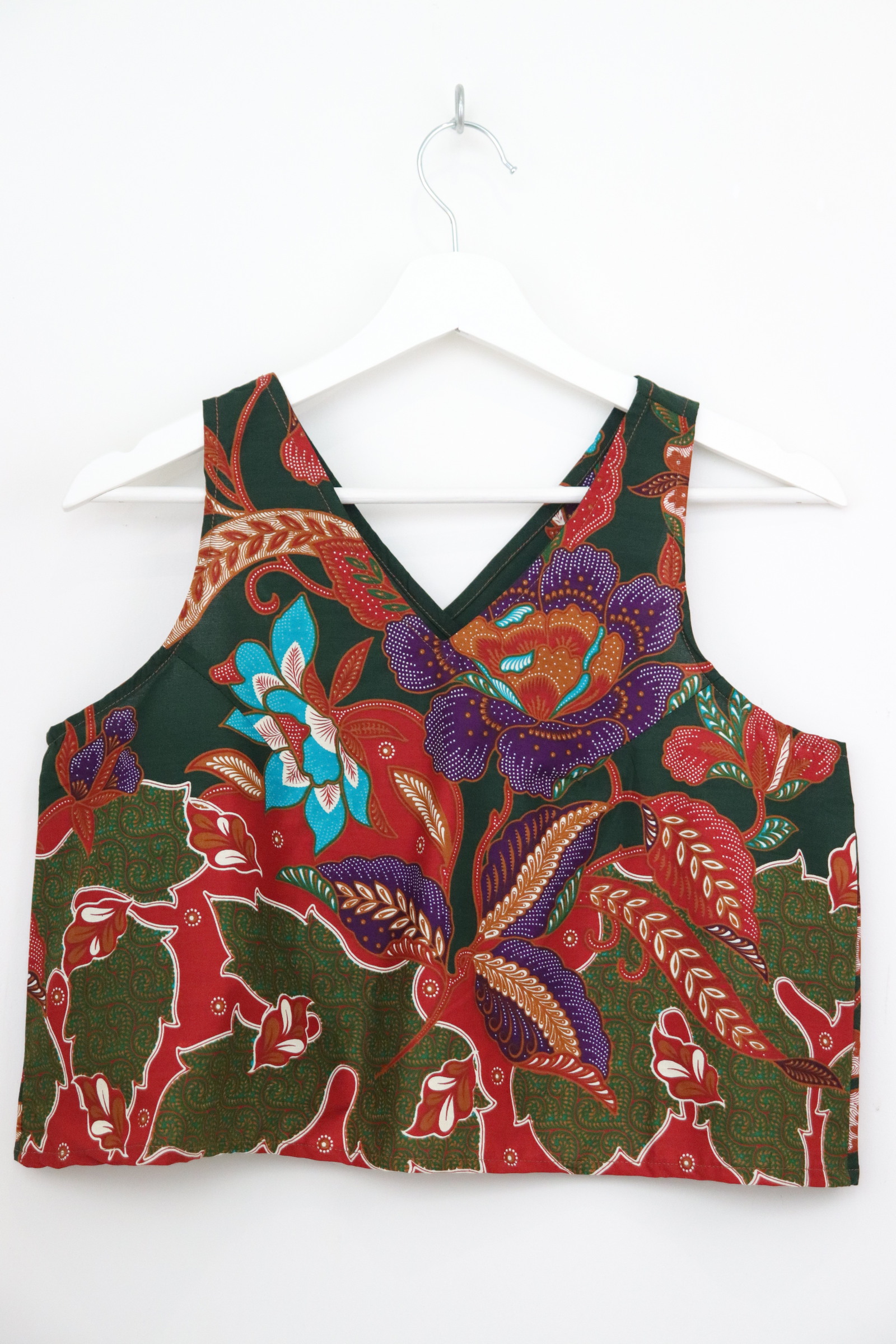 Crossback Batik Top - Verdique