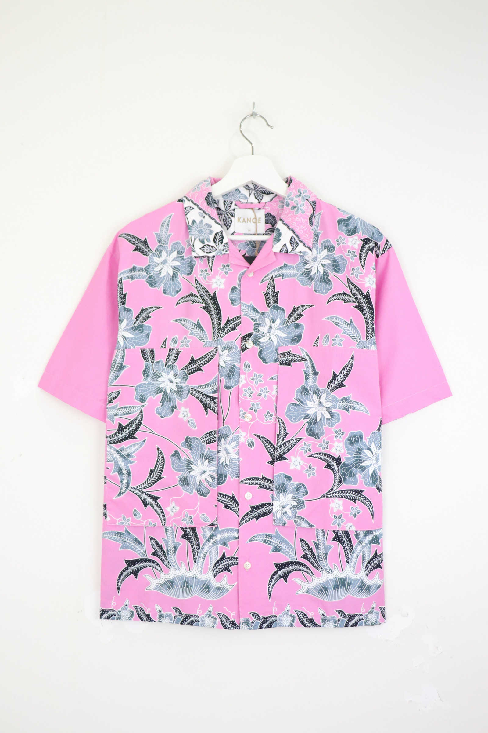 Men's Oversized Pockets Shirt - Lychee Soda [ M ] 