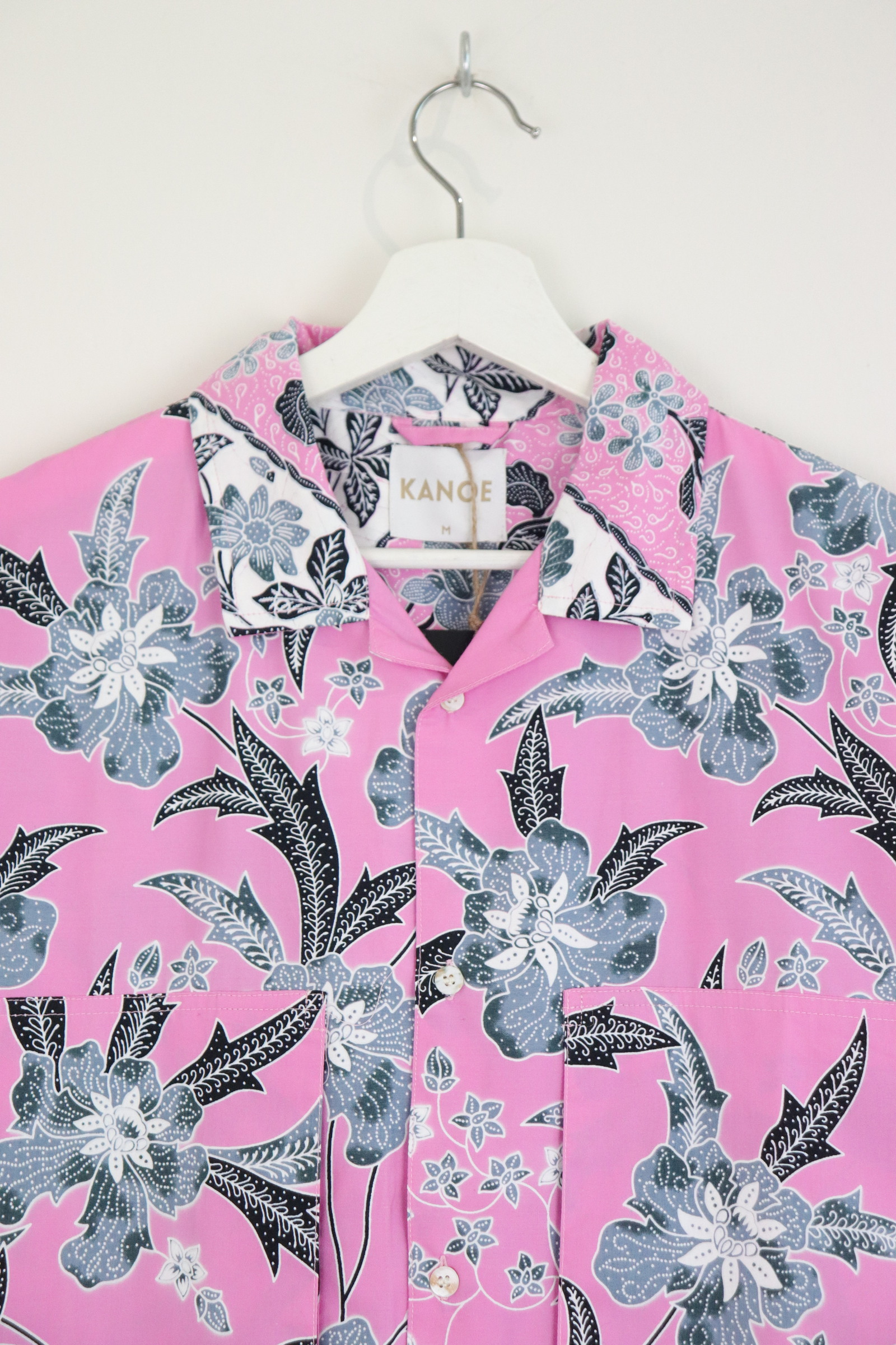 Men's Oversized Pockets Shirt - Lychee Soda [ M ] 