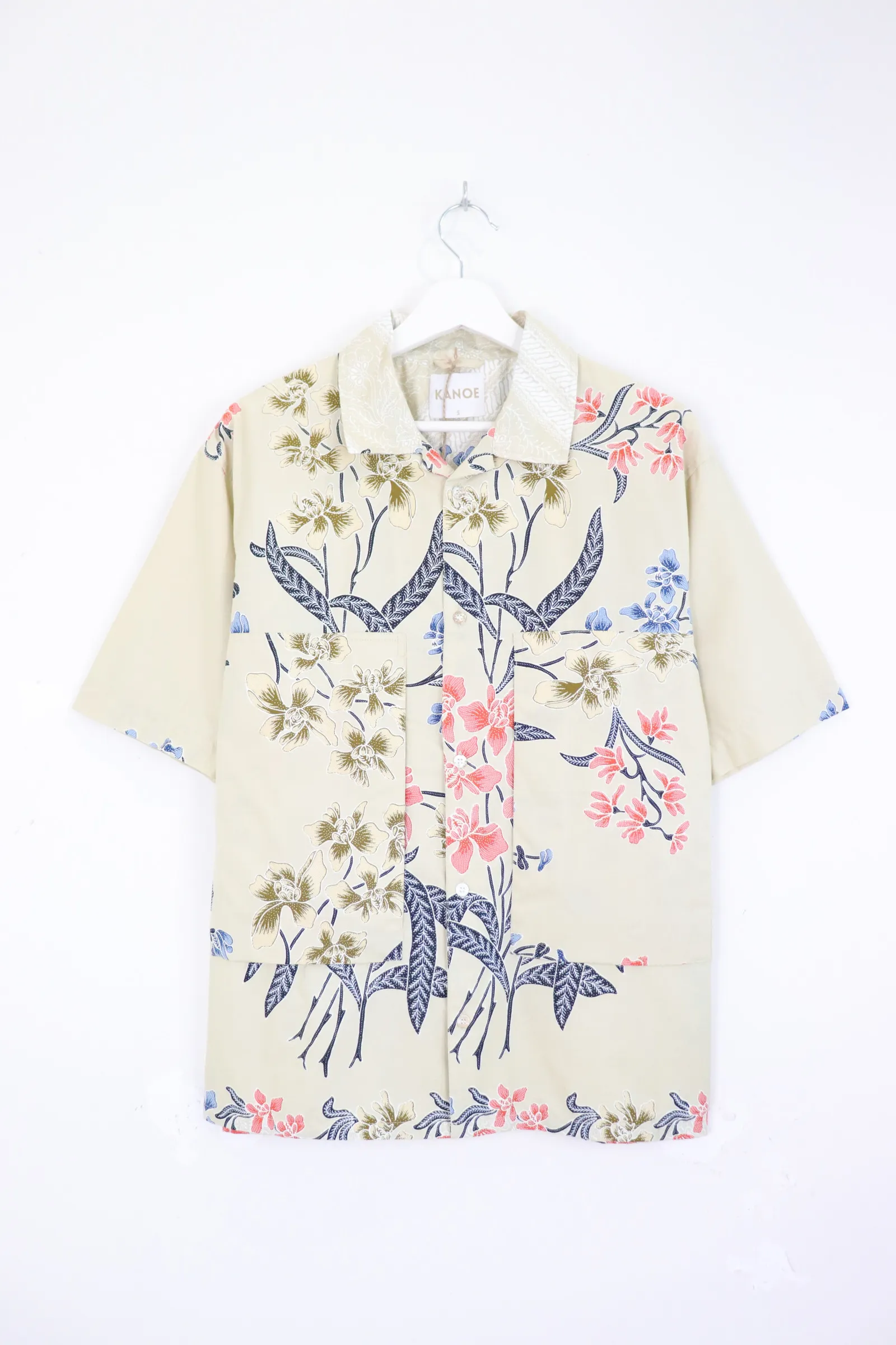Men's Oversized Pockets Shirt - Salted Cream