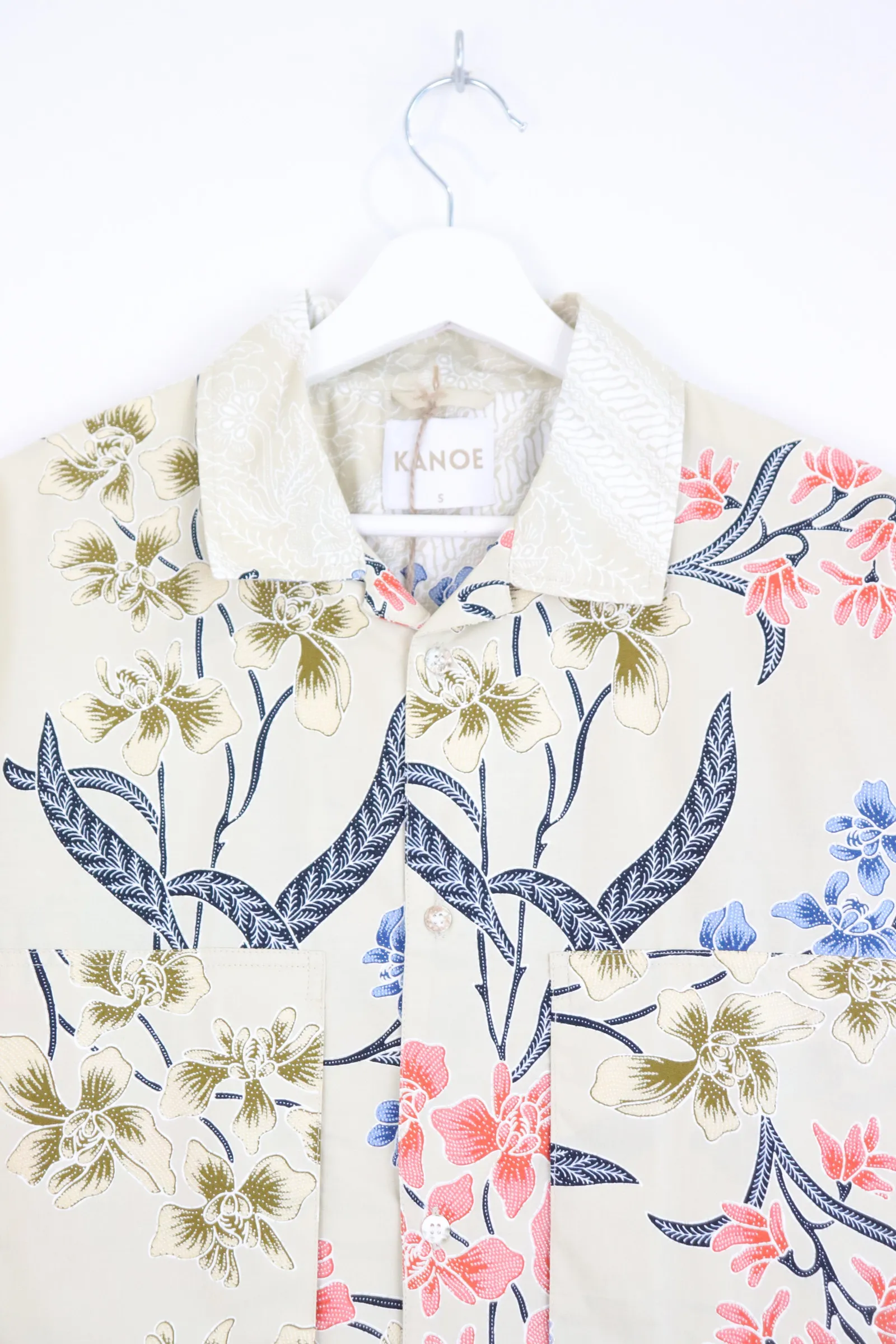 Men's Oversized Pockets Shirt - Salted Cream
