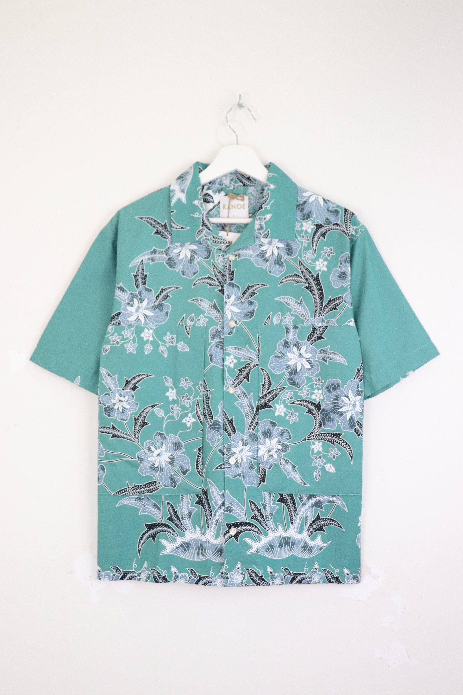 Men's Oversized Pockets Shirt - Basil Lime