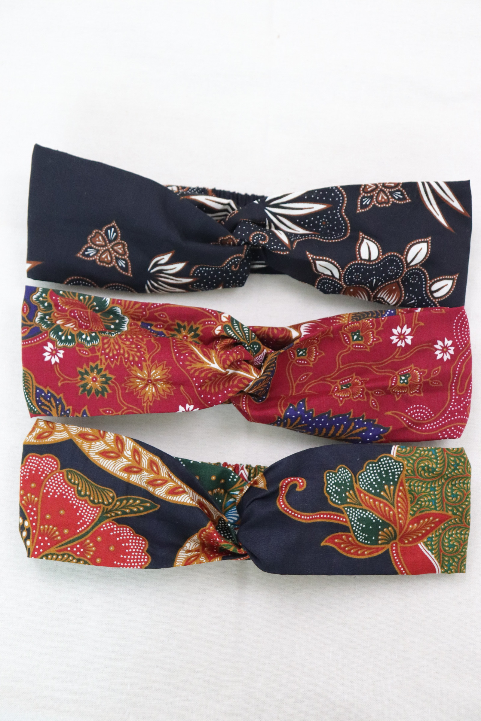 Crossover Batik Headbands [Set of 3] -  Thalia