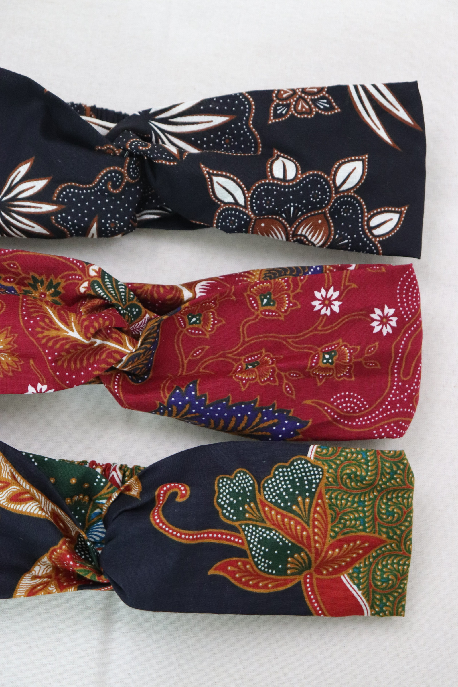 Crossover Batik Headbands [Set of 3] -  Thalia