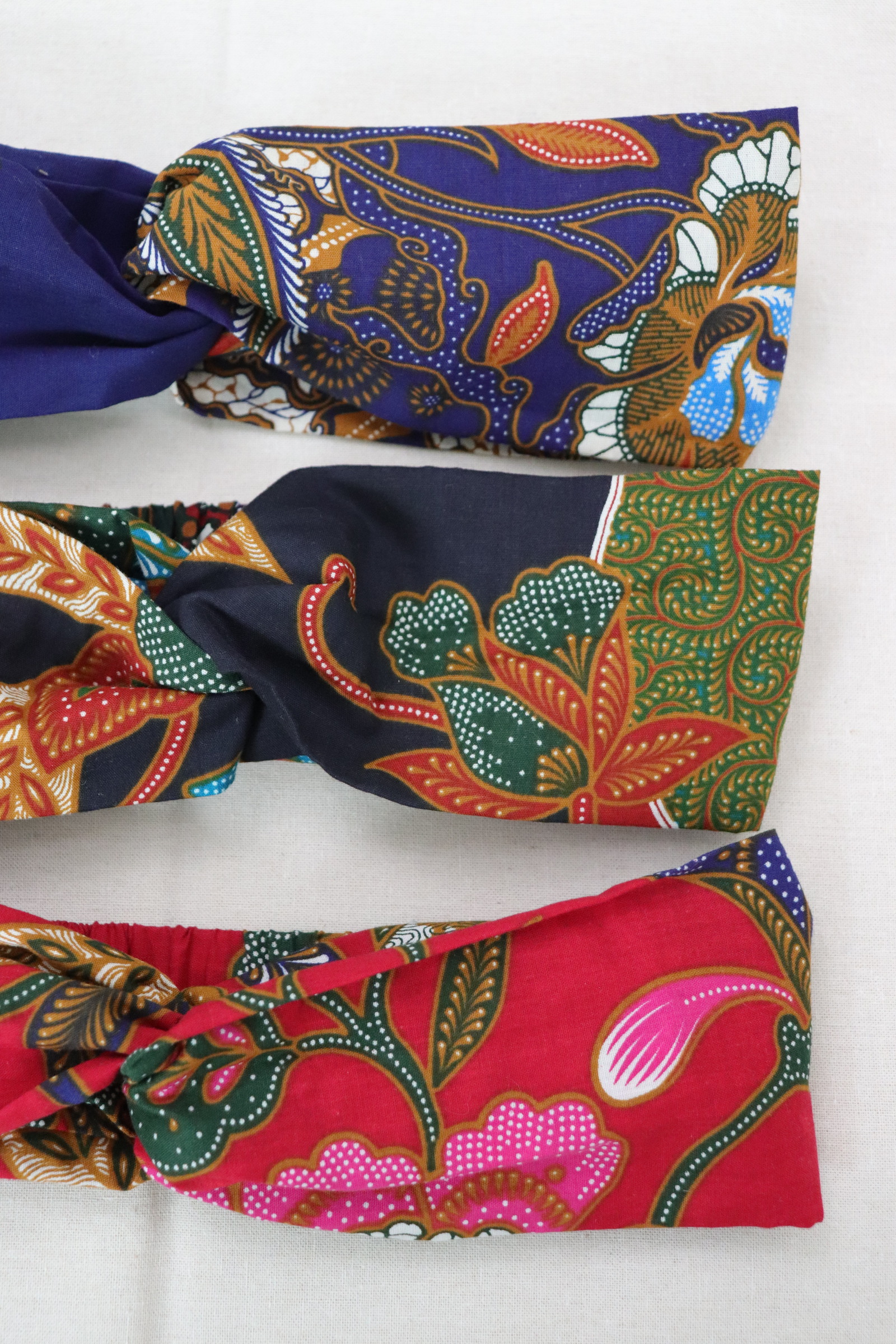 Crossover Batik Headbands [Set of 3] - Sari