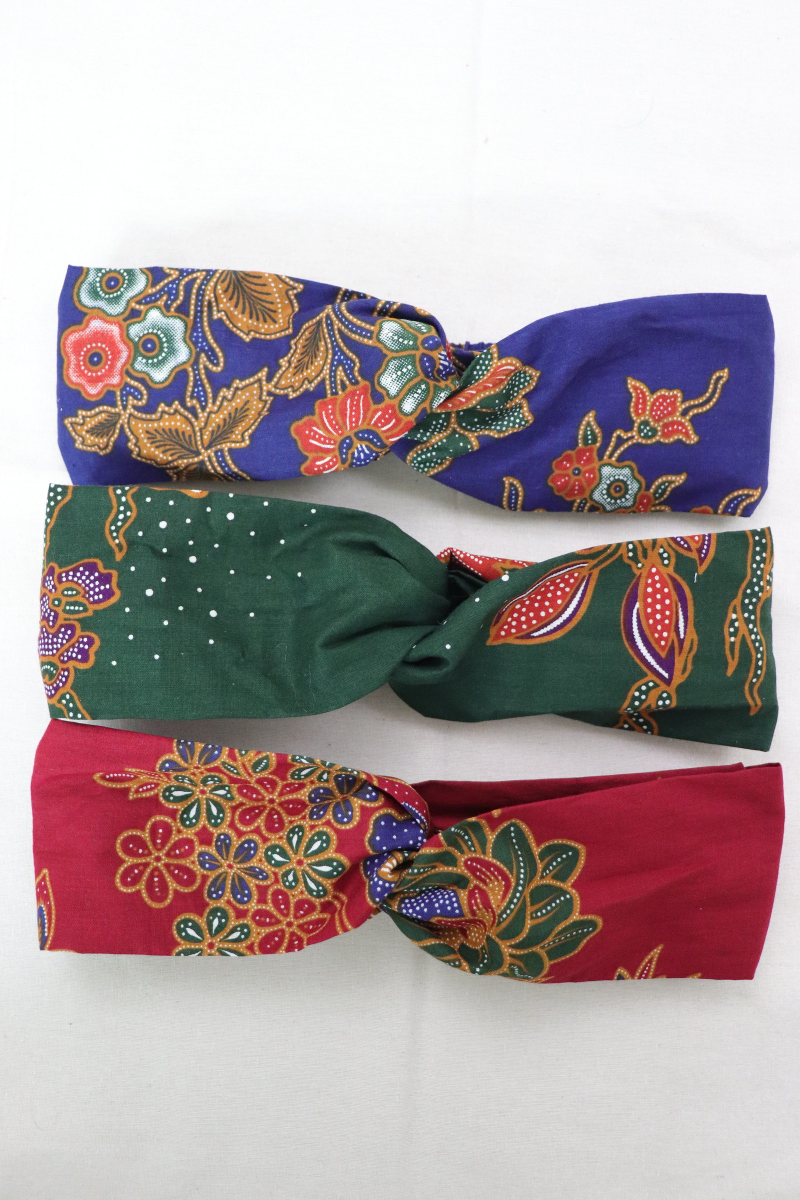 Crossover Batik Headbands [Set of 3] - Nara