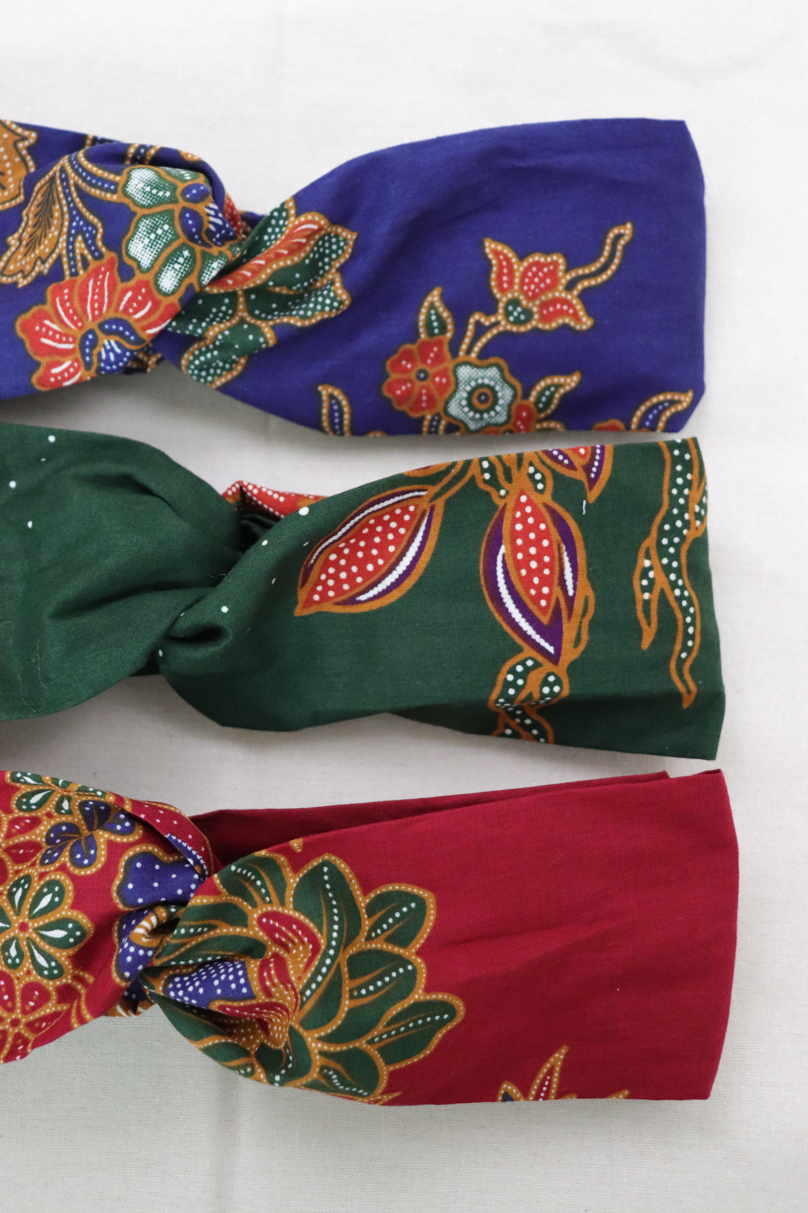 Crossover Batik Headbands [Set of 3] - Nara