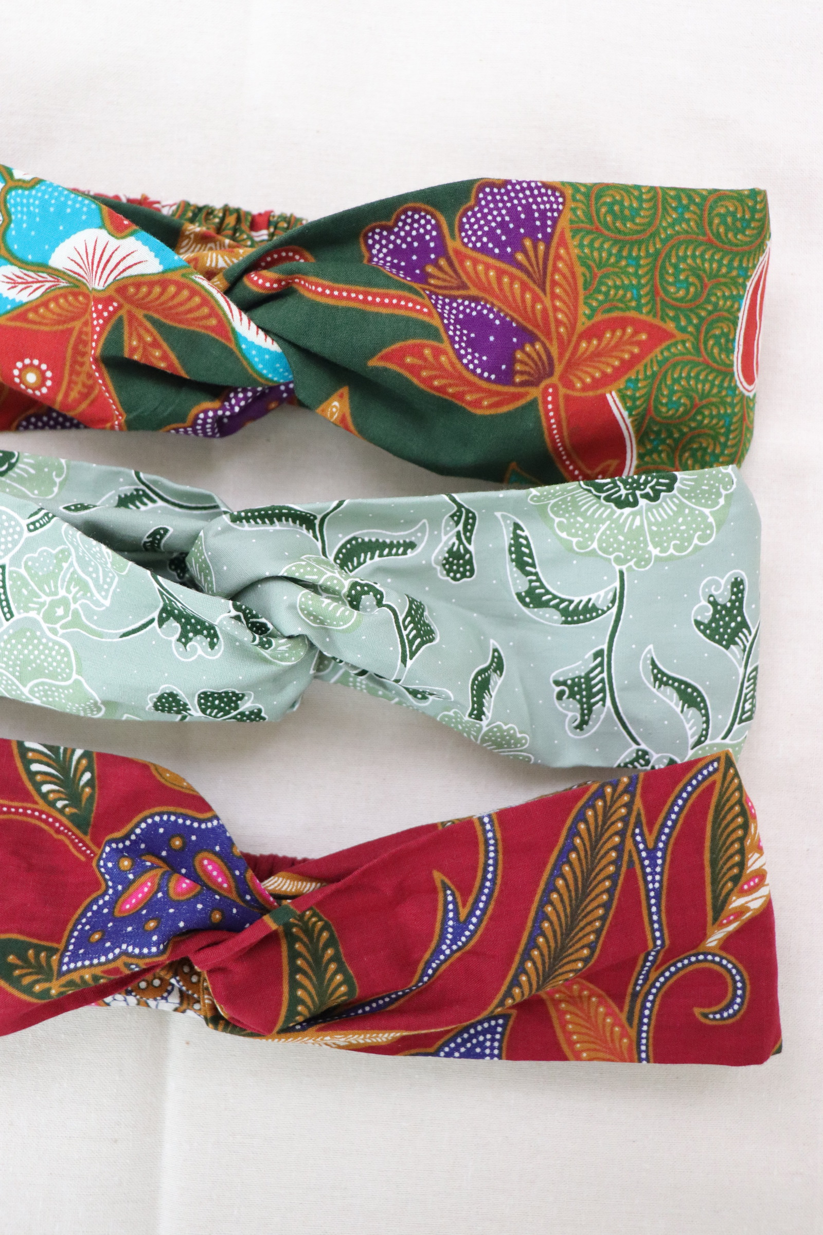 Crossover Batik Headbands [Set of 3] - Caela 