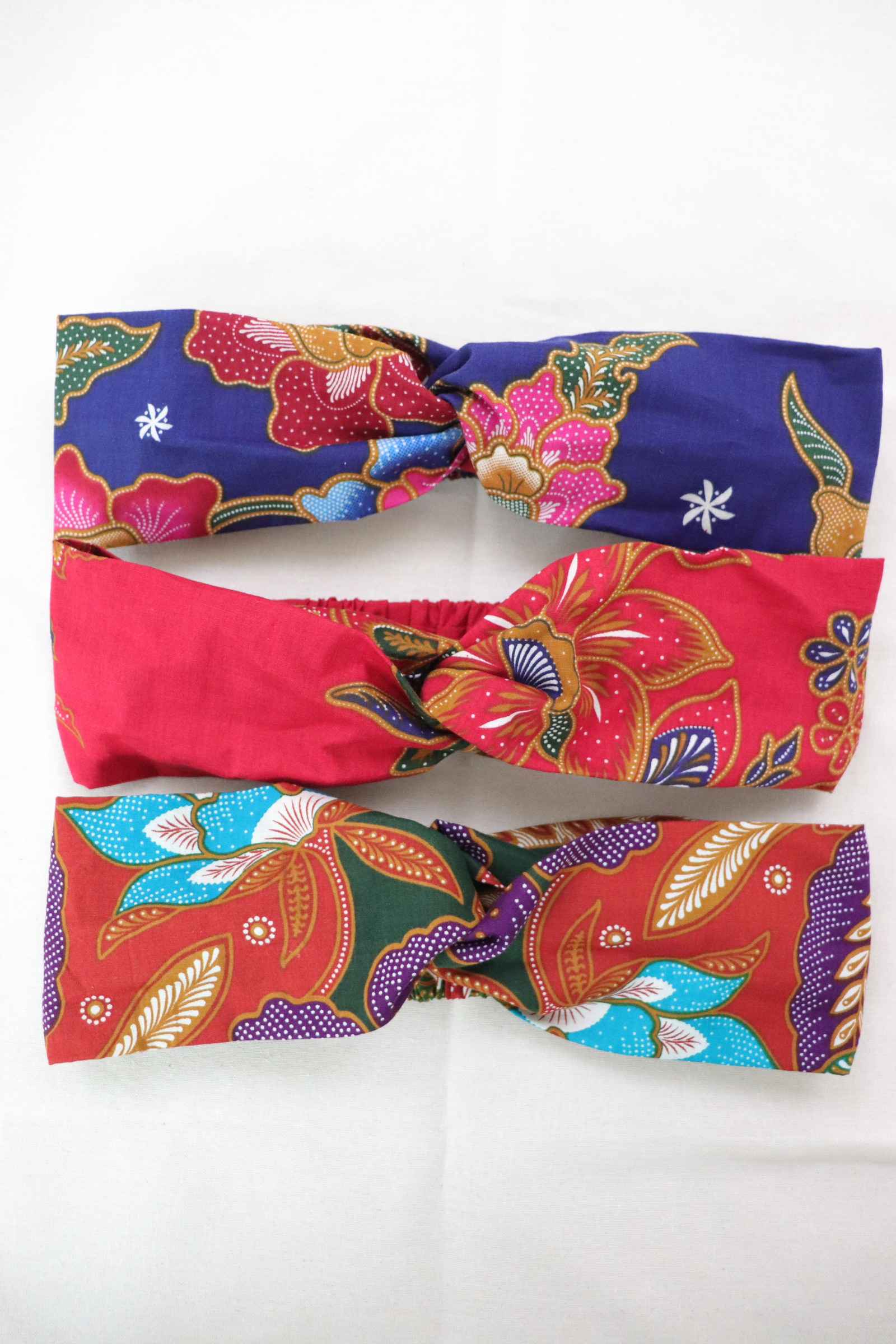 Crossover Batik Headbands [Set of 3] - Zahra