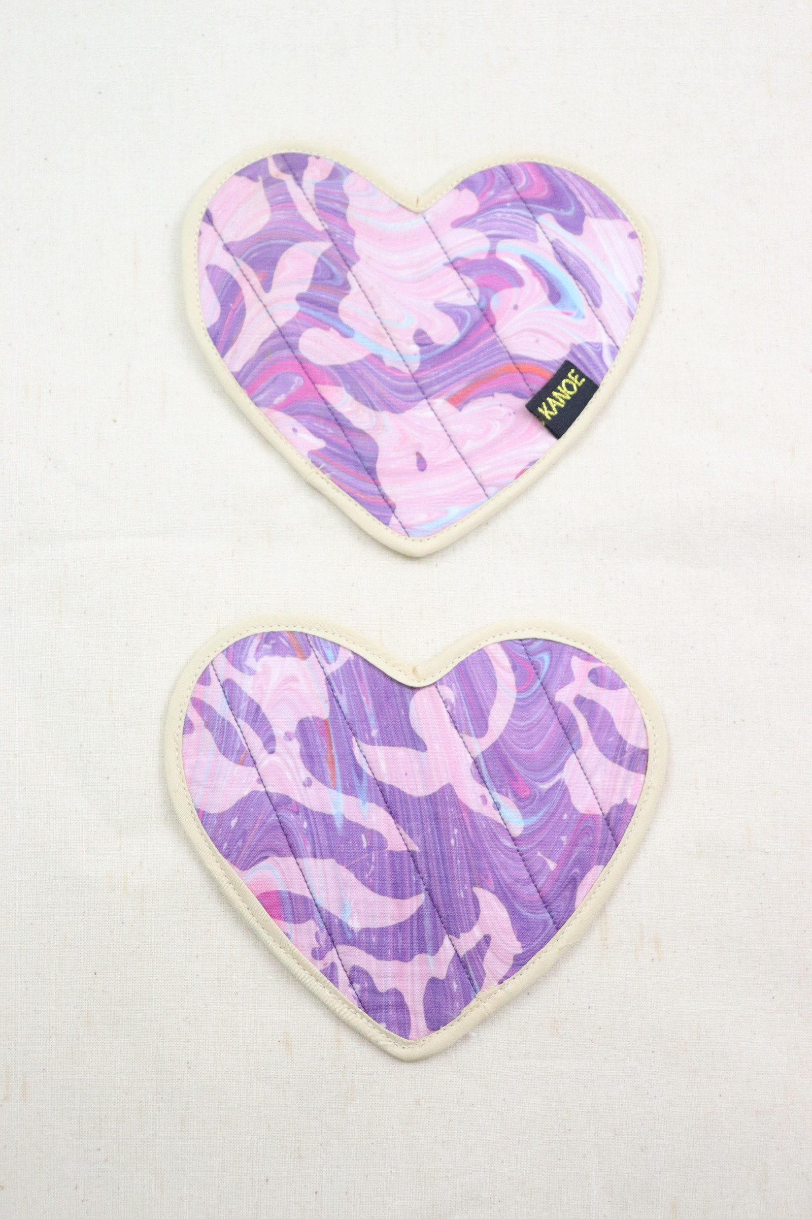 Batik Heart Coaster - Berrylicious ( Set of 2 )