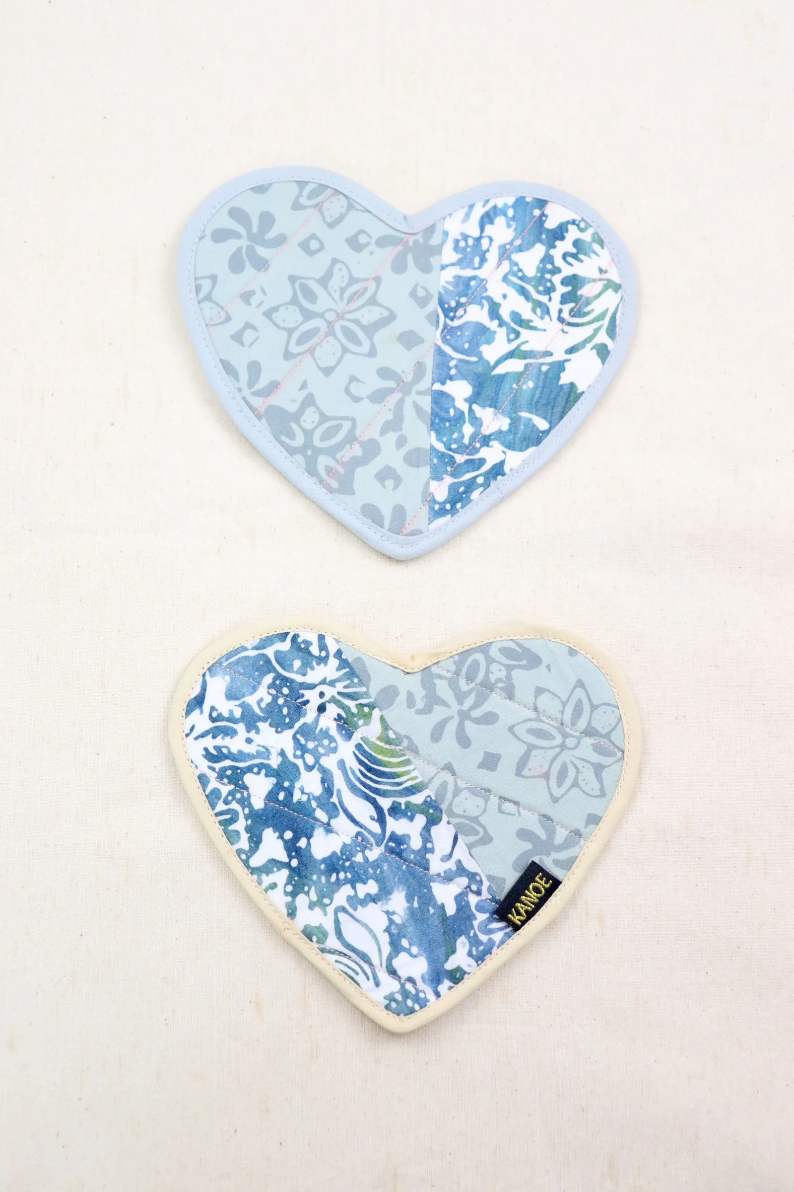 Batik Heart Coaster - Pixie Fizz ( Set of 2 )