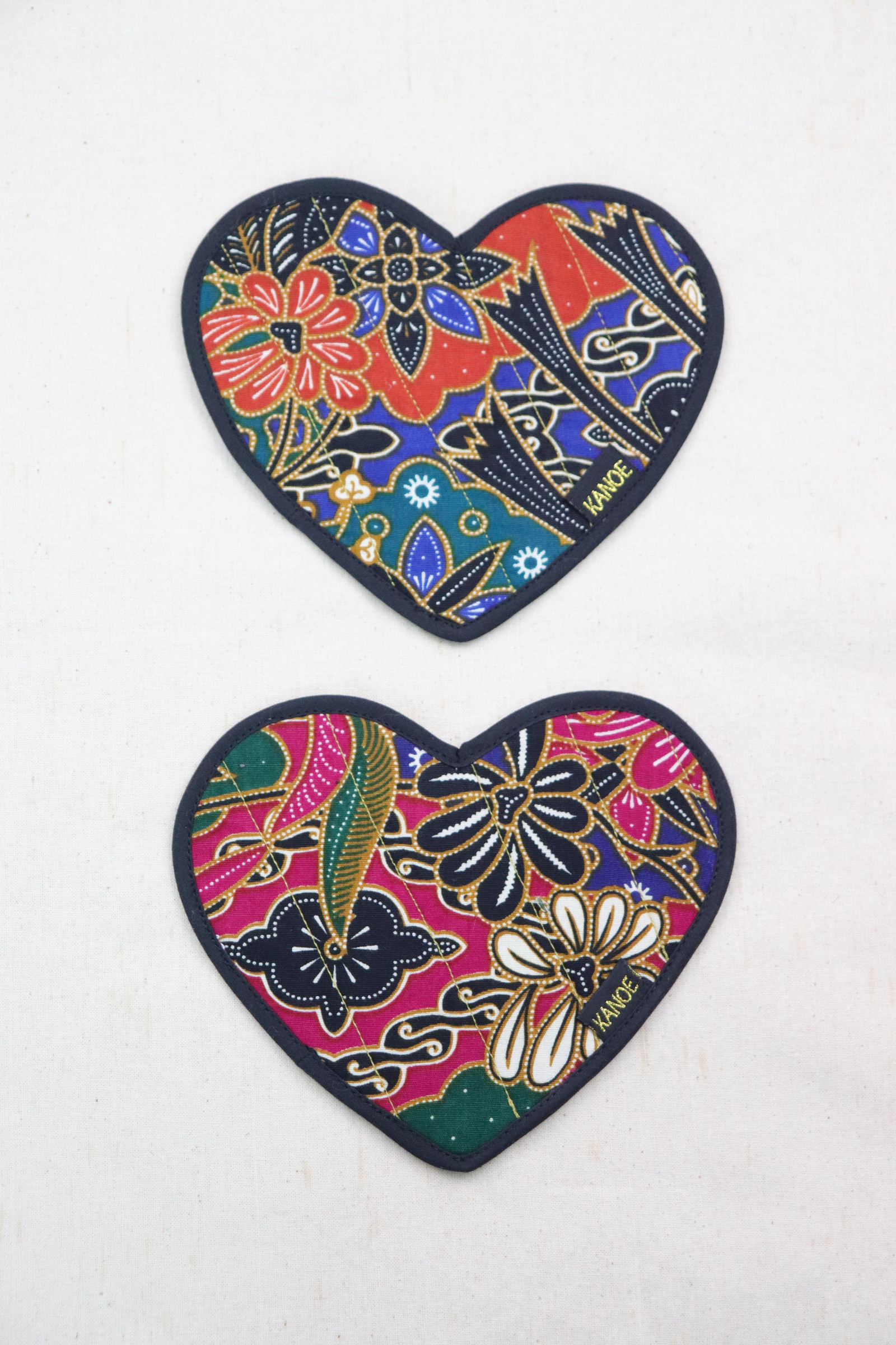 Batik Heart Coaster - Bambee ( Set of 2 )