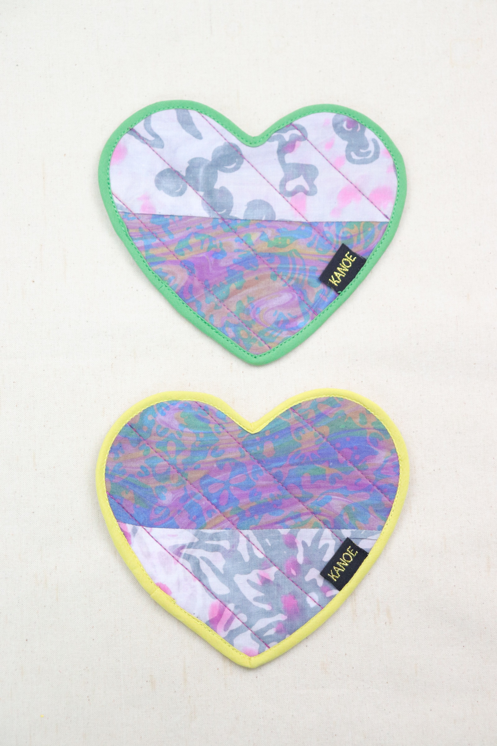 Batik Heart Coaster - Mallowe ( Set of 2 )