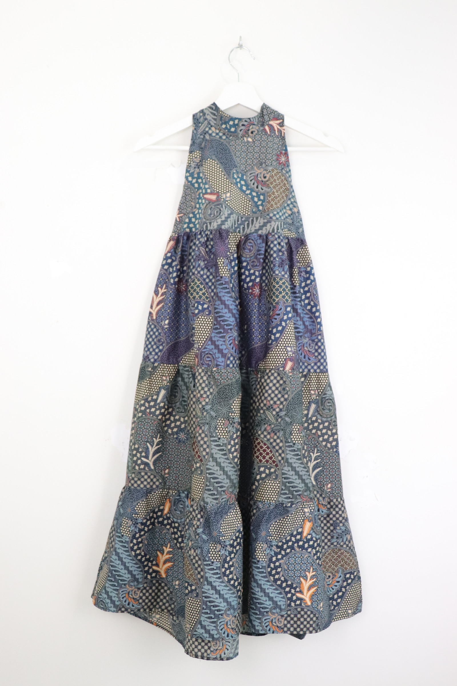 Batik Multi-Color Tier Dress - Ocean