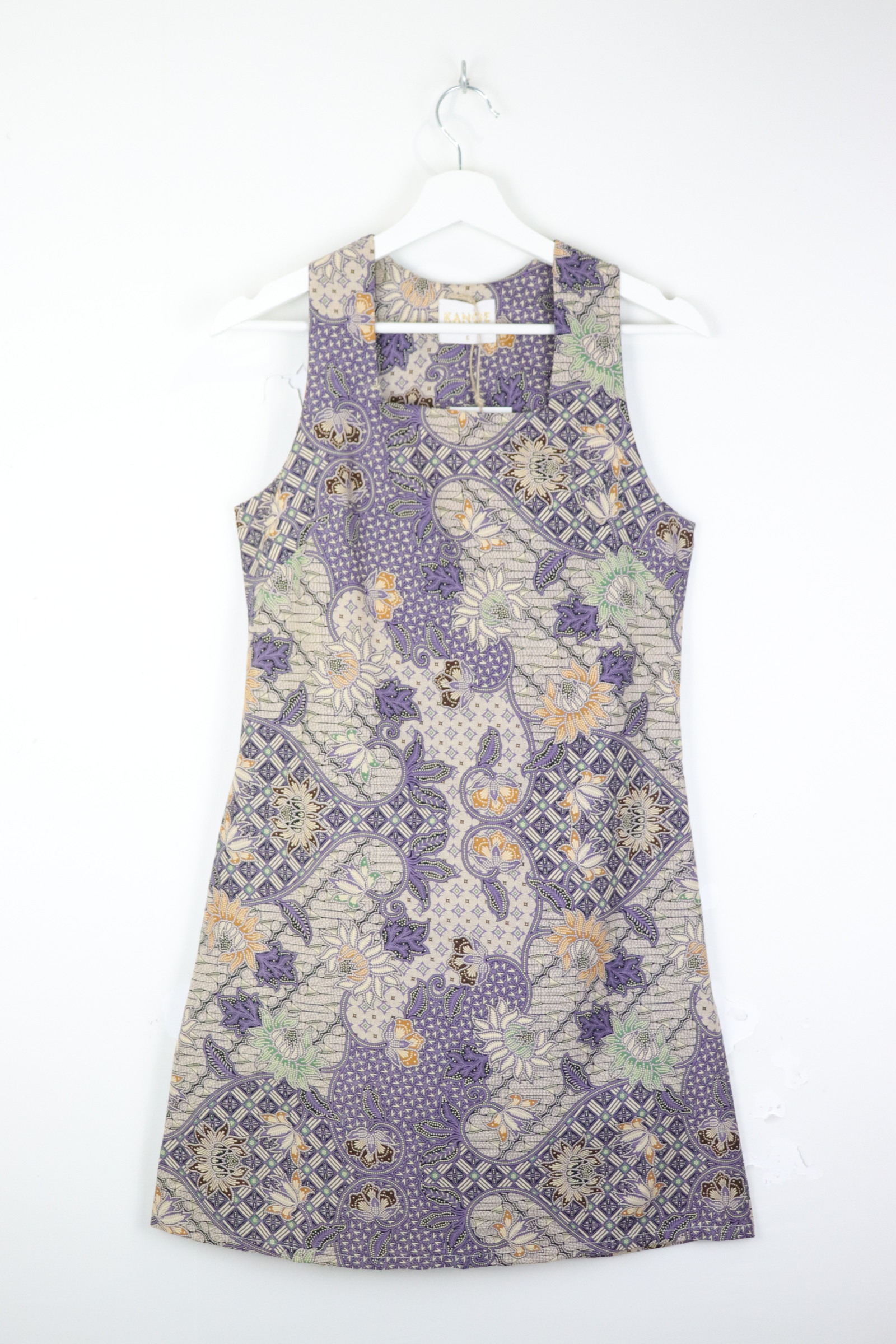 Square Neck Batik Shift Dress - Velora 