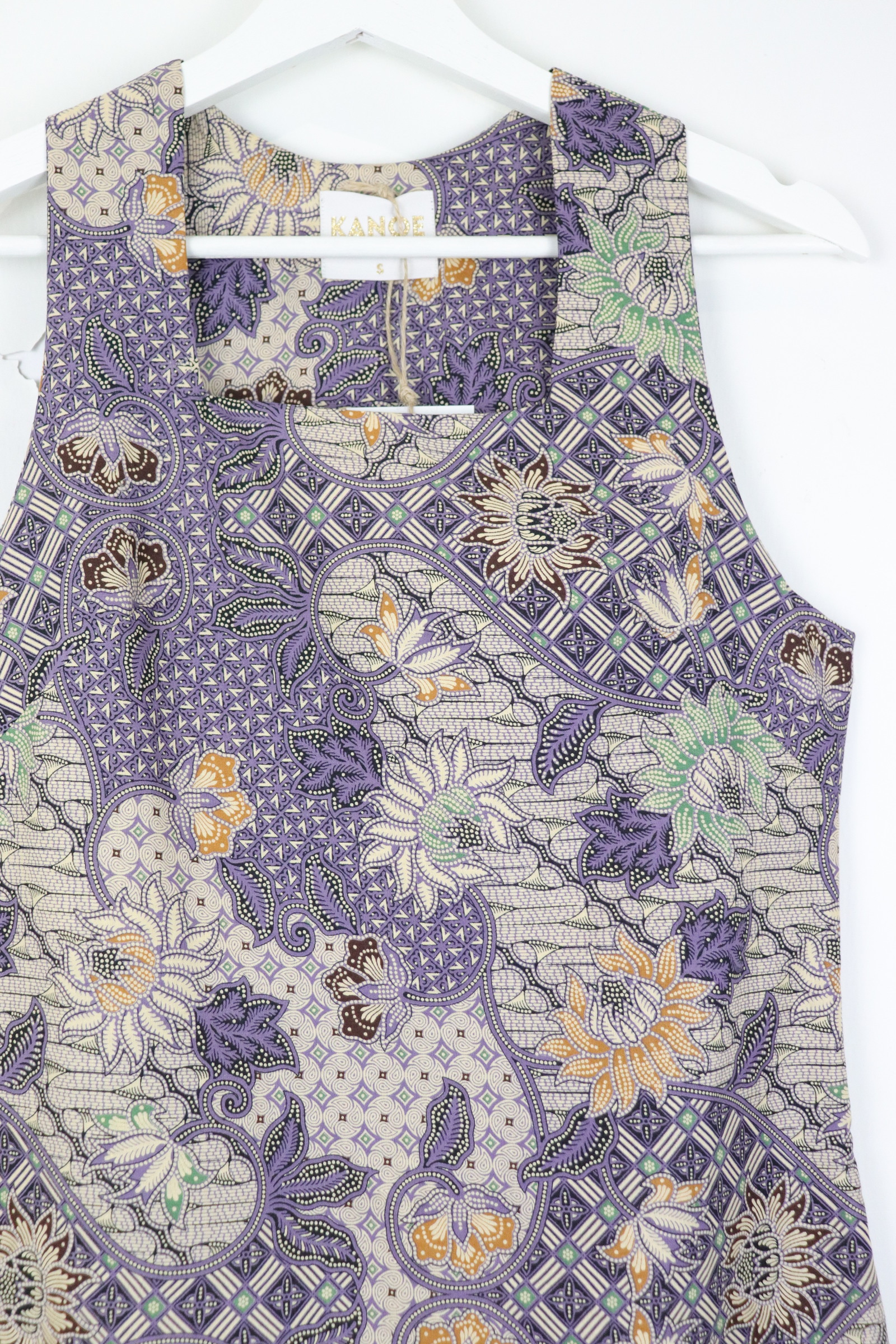 Square Neck Batik Shift Dress - Velora 