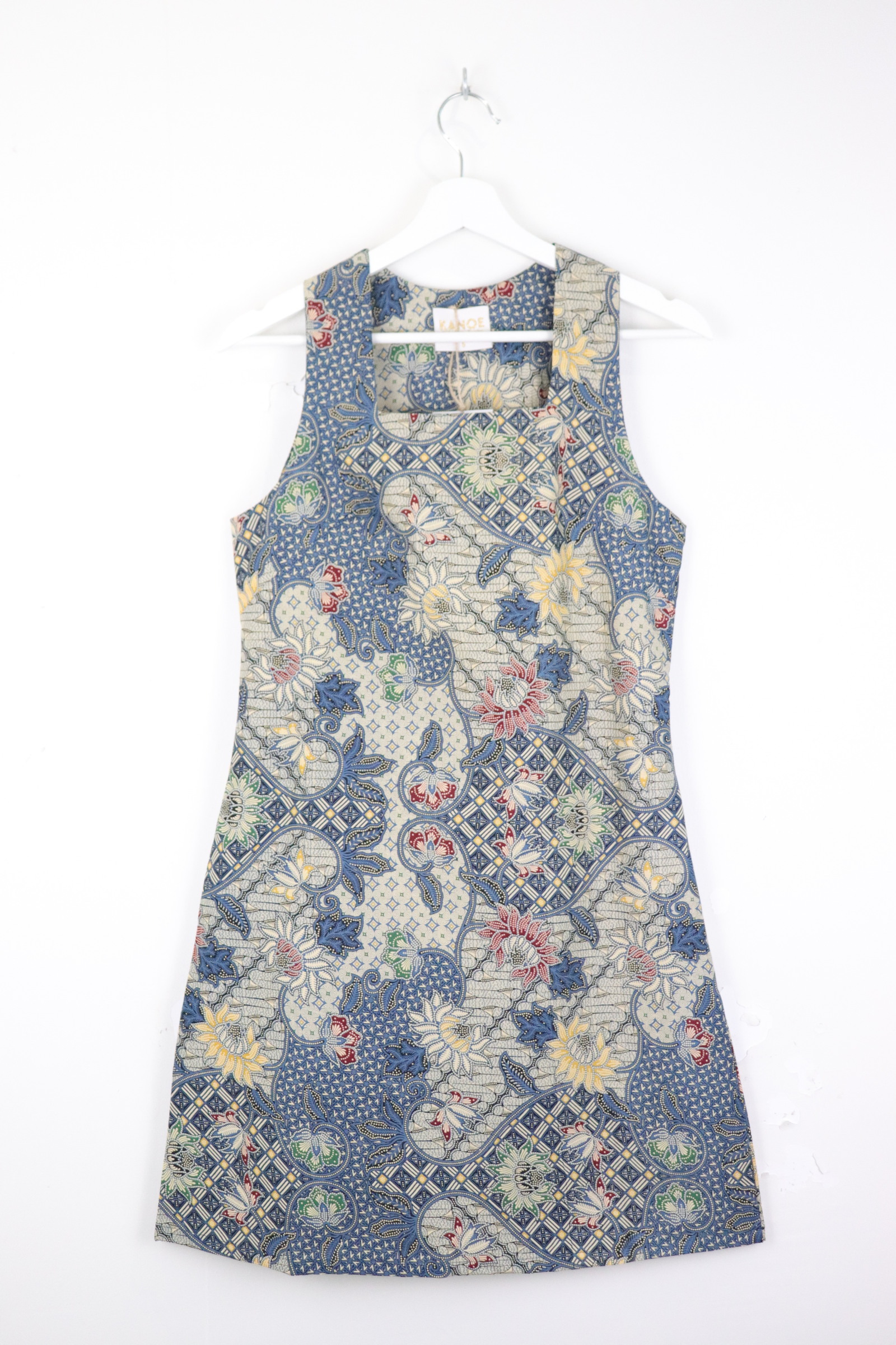 Square Neck Batik Shift Dress - Lunara 