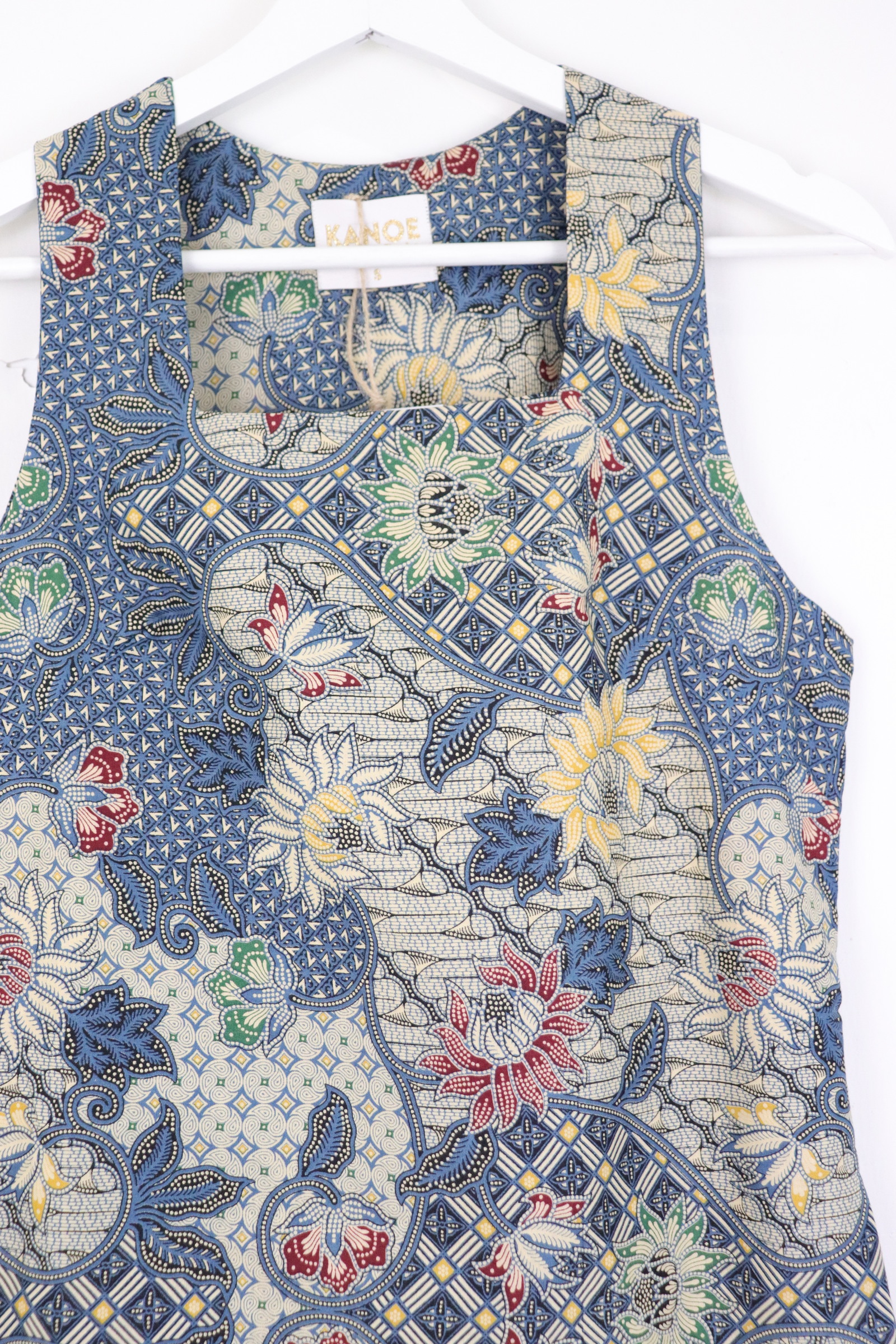 Square Neck Batik Shift Dress - Lunara 