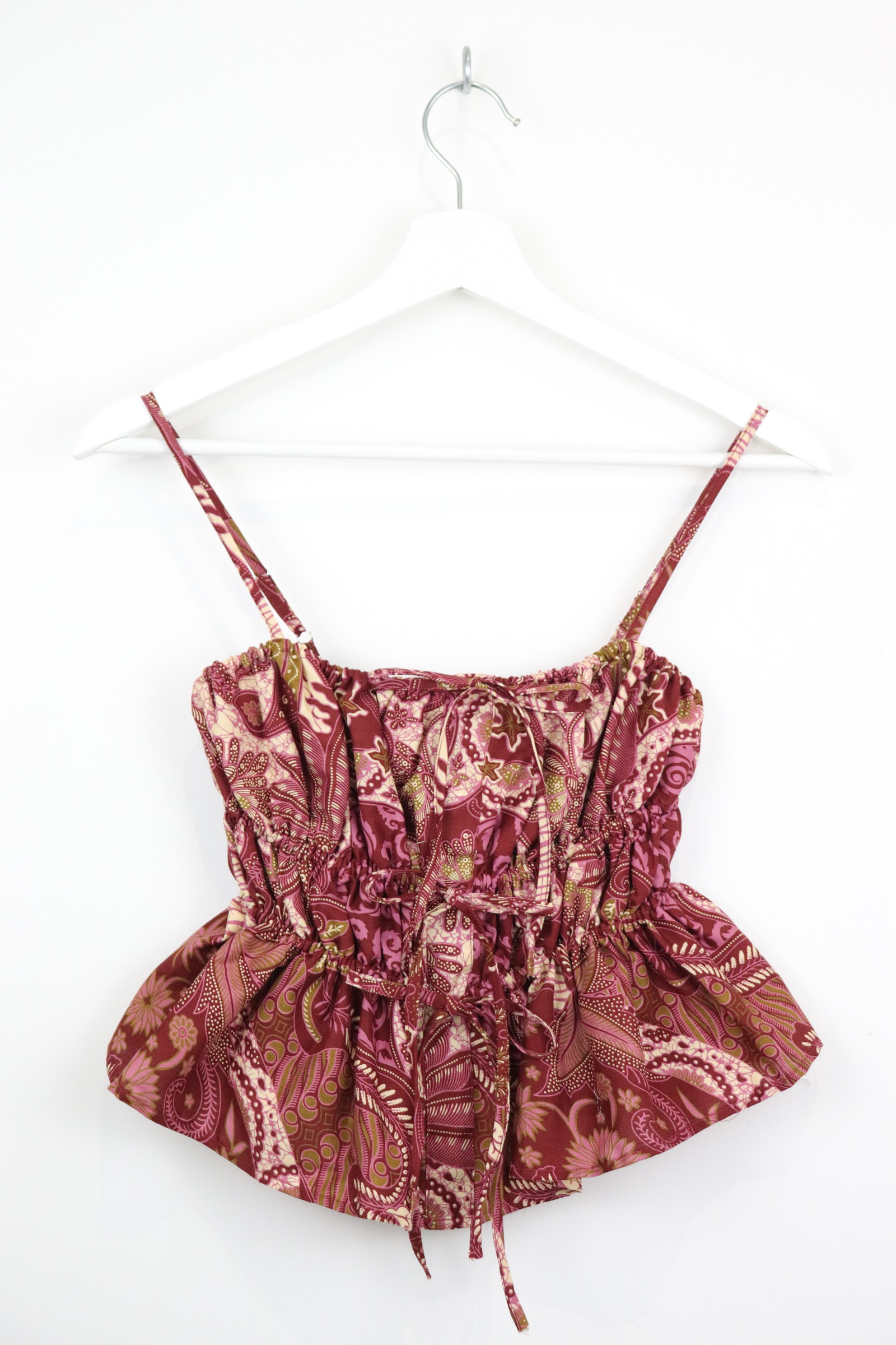 Ruched Camisole Batik Top - Elora