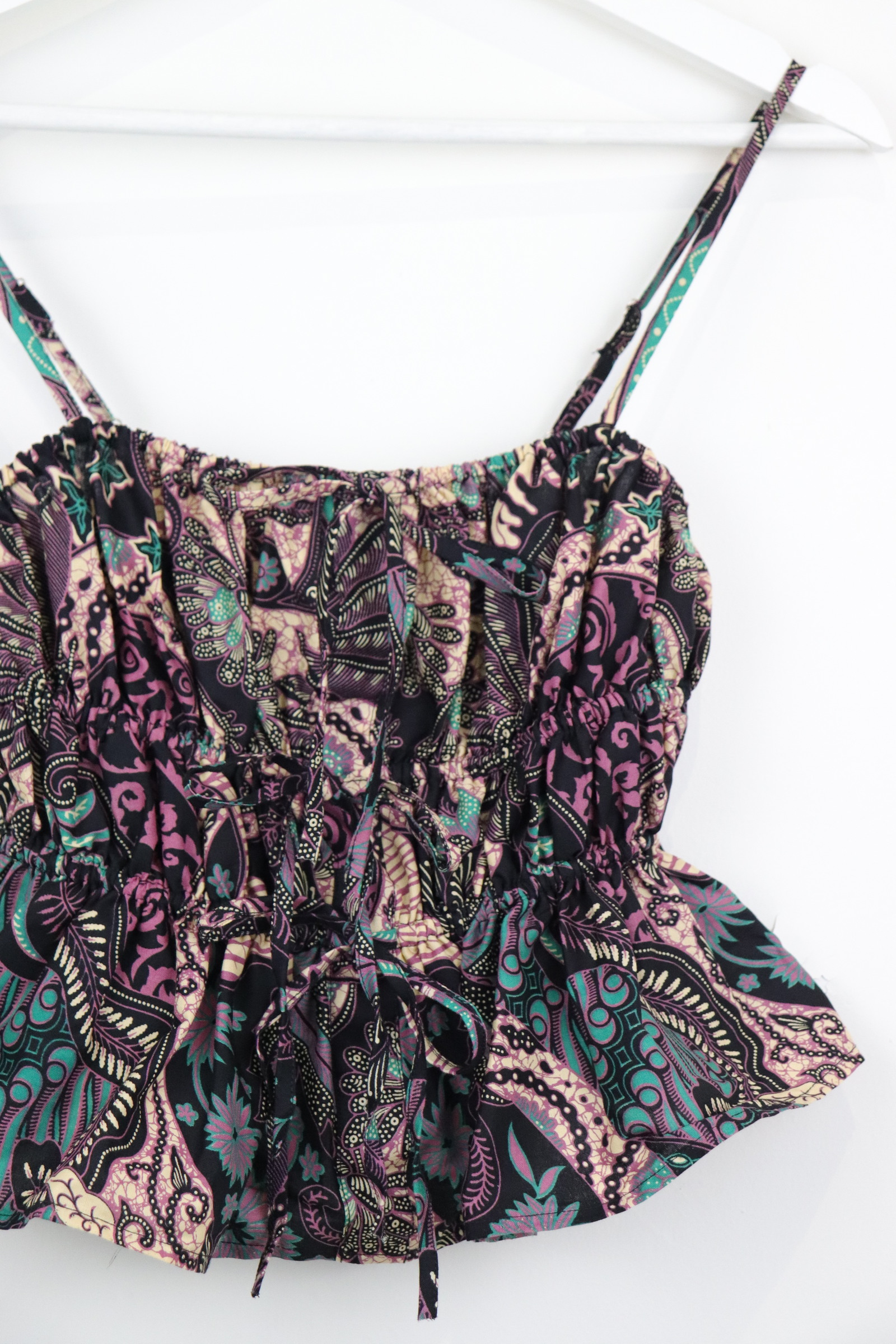 Ruched Camisole Batik Top - Lyvia