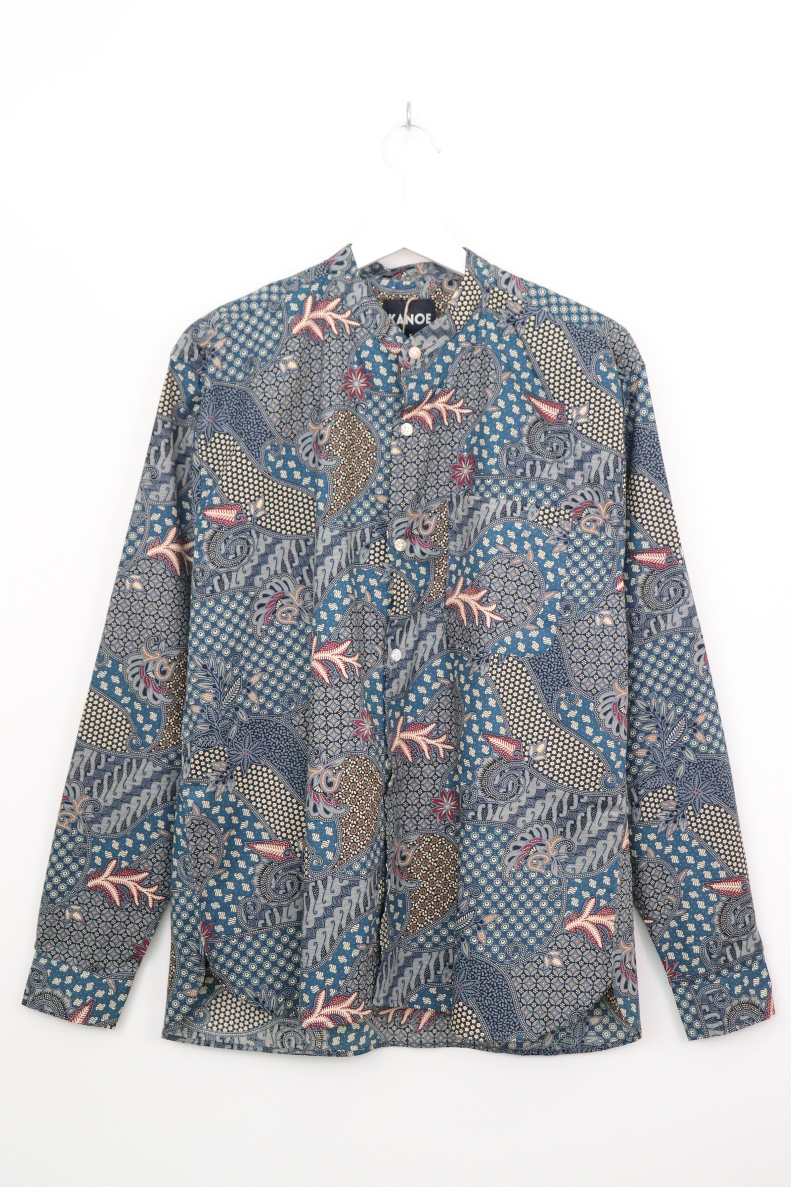 Men's Stand Collar Long Sleeve Shirt - Suria