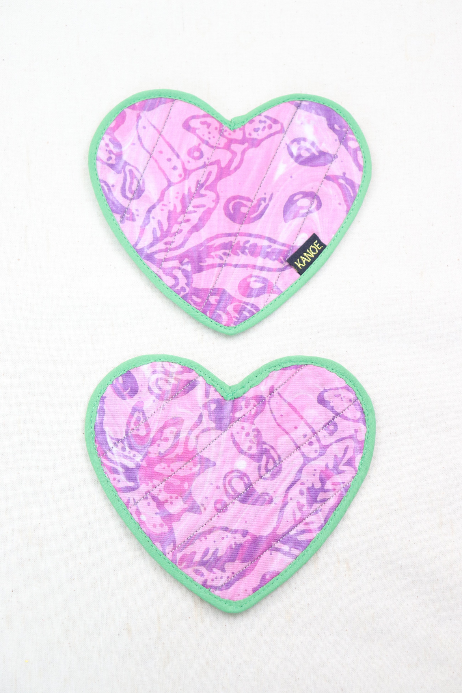 Batik Heart Coaster - Sugarheart ( Set of 2 )