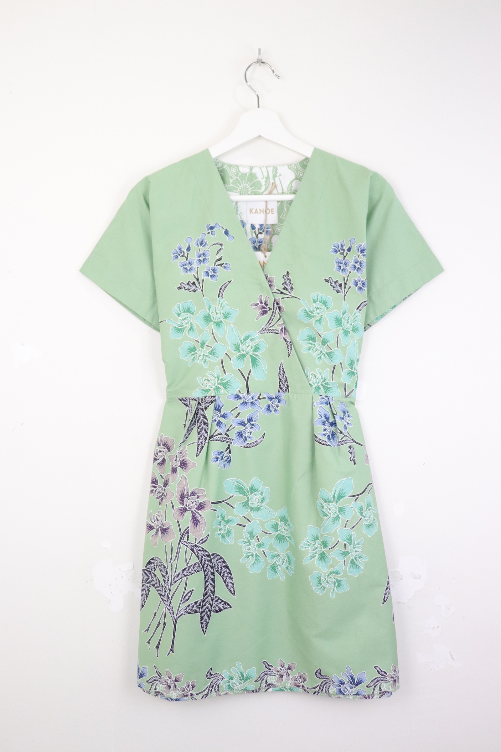 Kimono Wrap Dress [ Short ] - Pistachio Cream