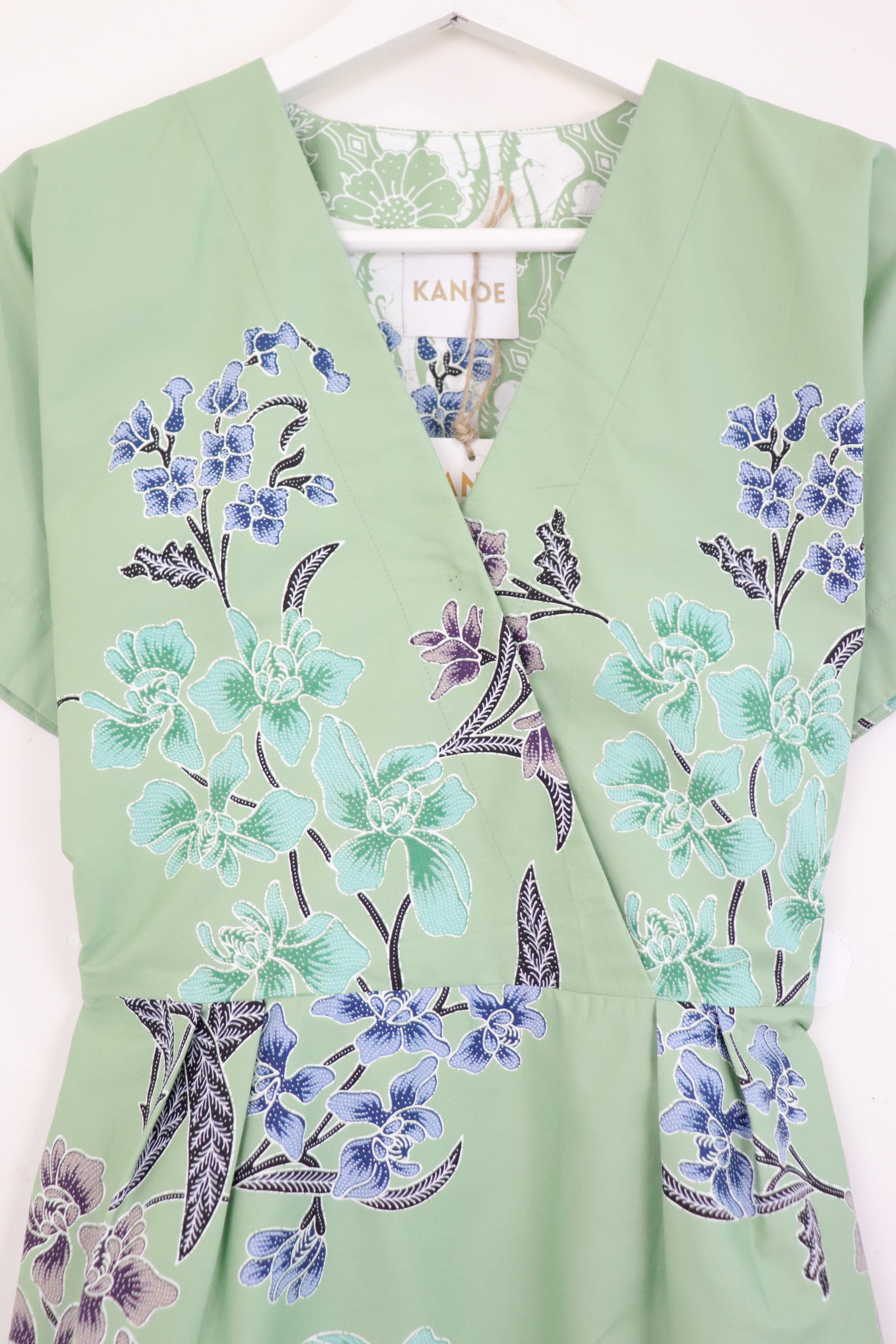 Kimono Wrap Dress [ Short ] - Pistachio Cream