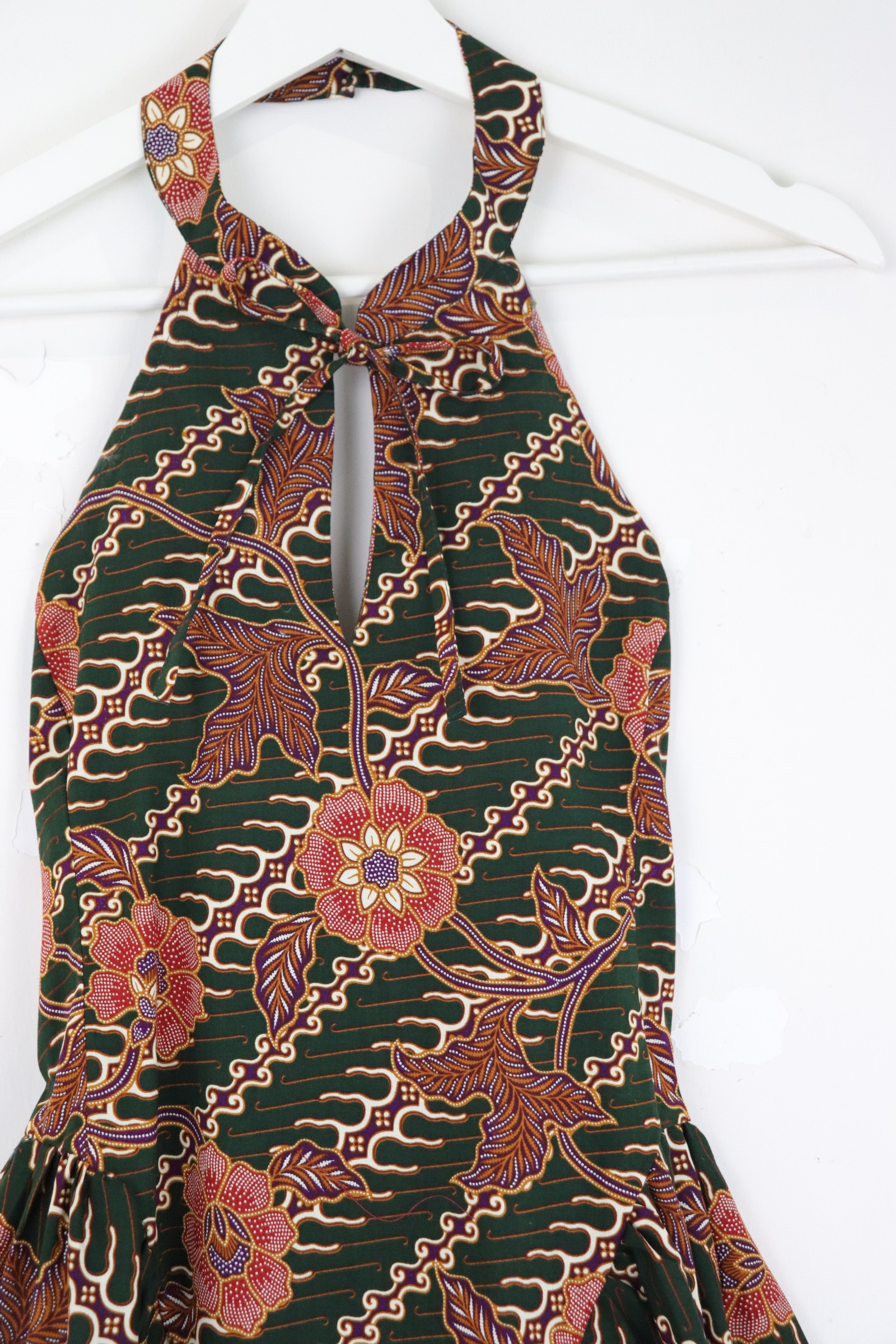 Qi Pao Halter Dress - Lucky Clover [ M-L ]