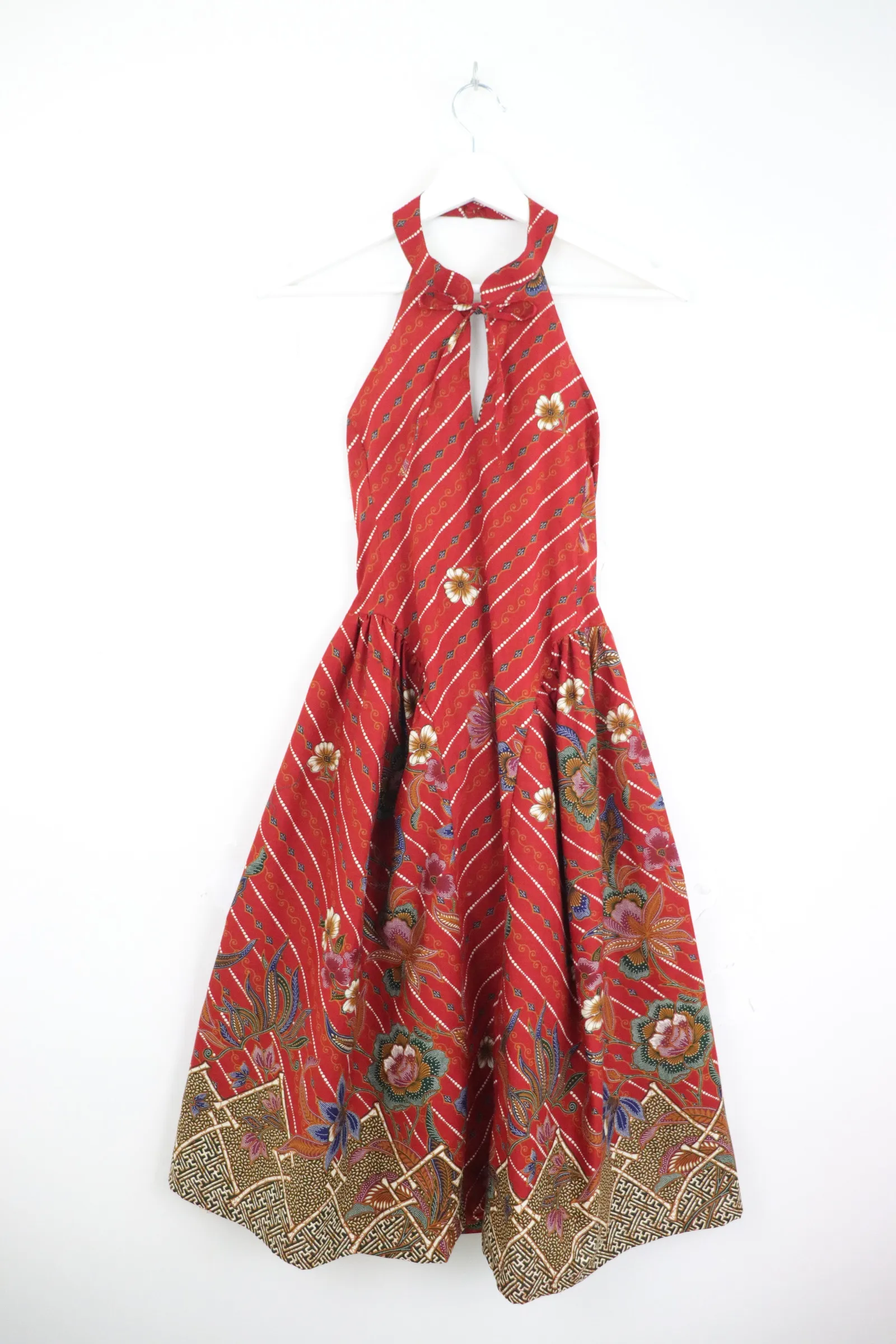 Qi Pao Halter Dress - Cherry Glow [ S-M ]