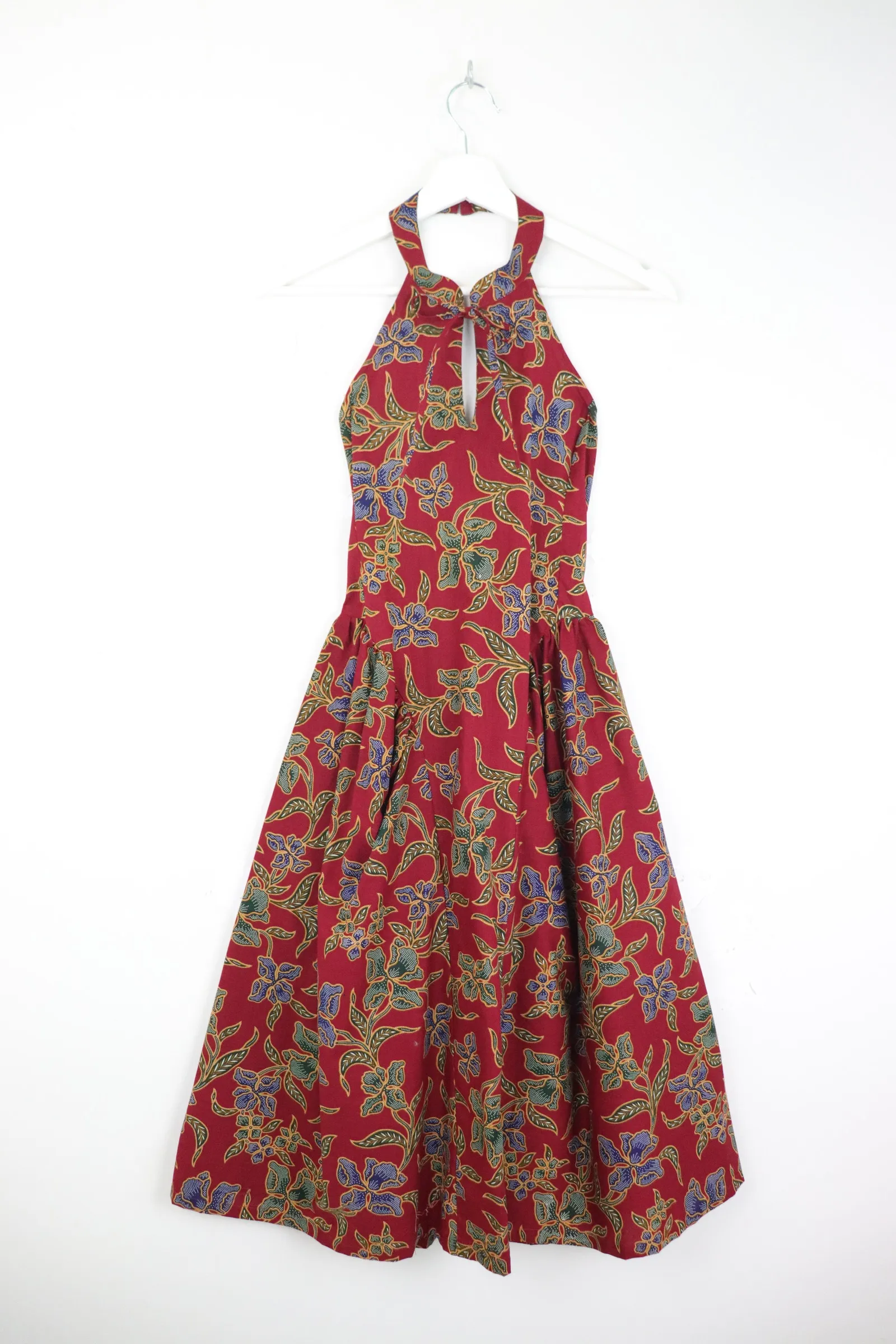 Qi Pao Halter Dress - Scarlet Mist [ S-M ]