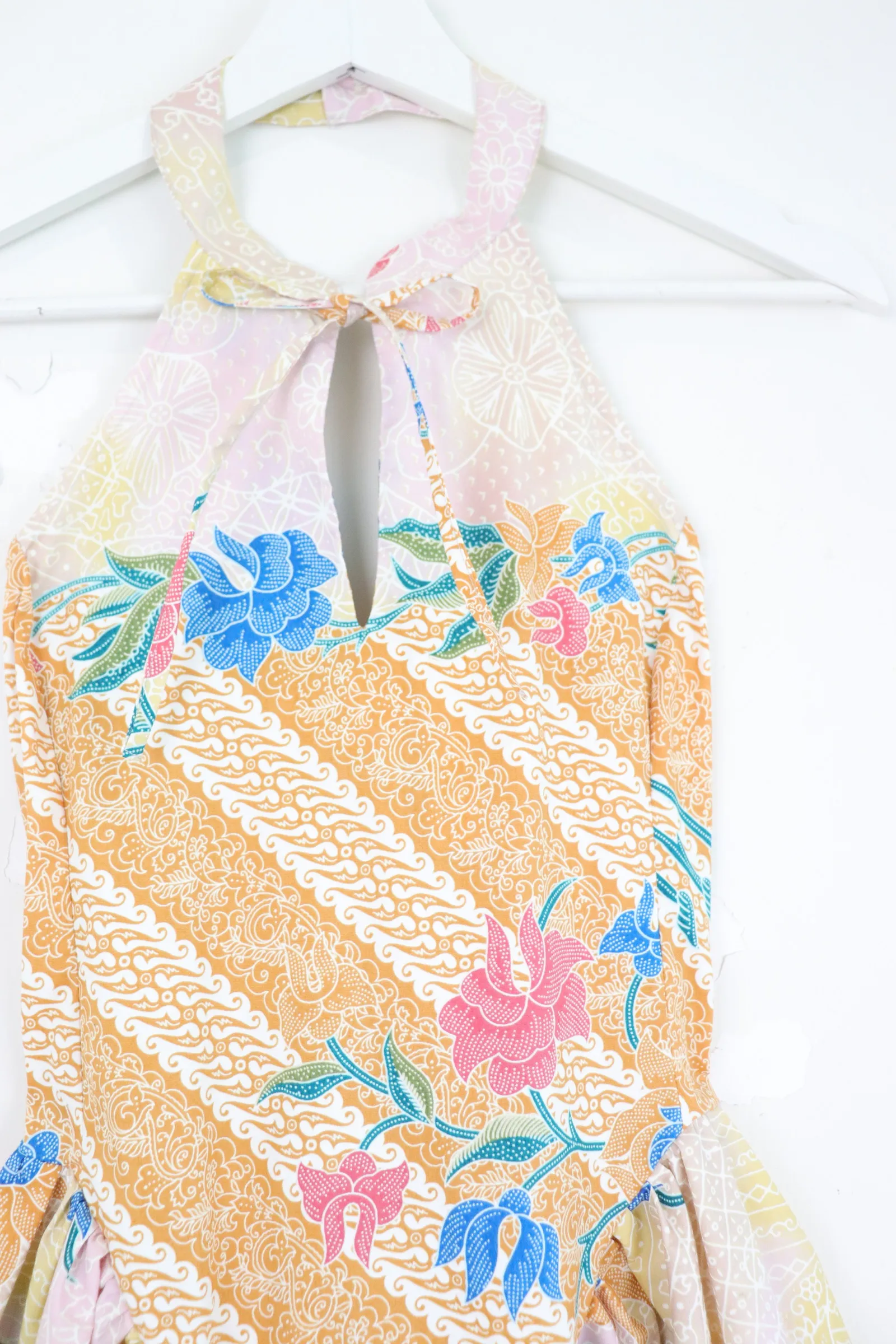 Qi Pao Halter Dress - Sunshine