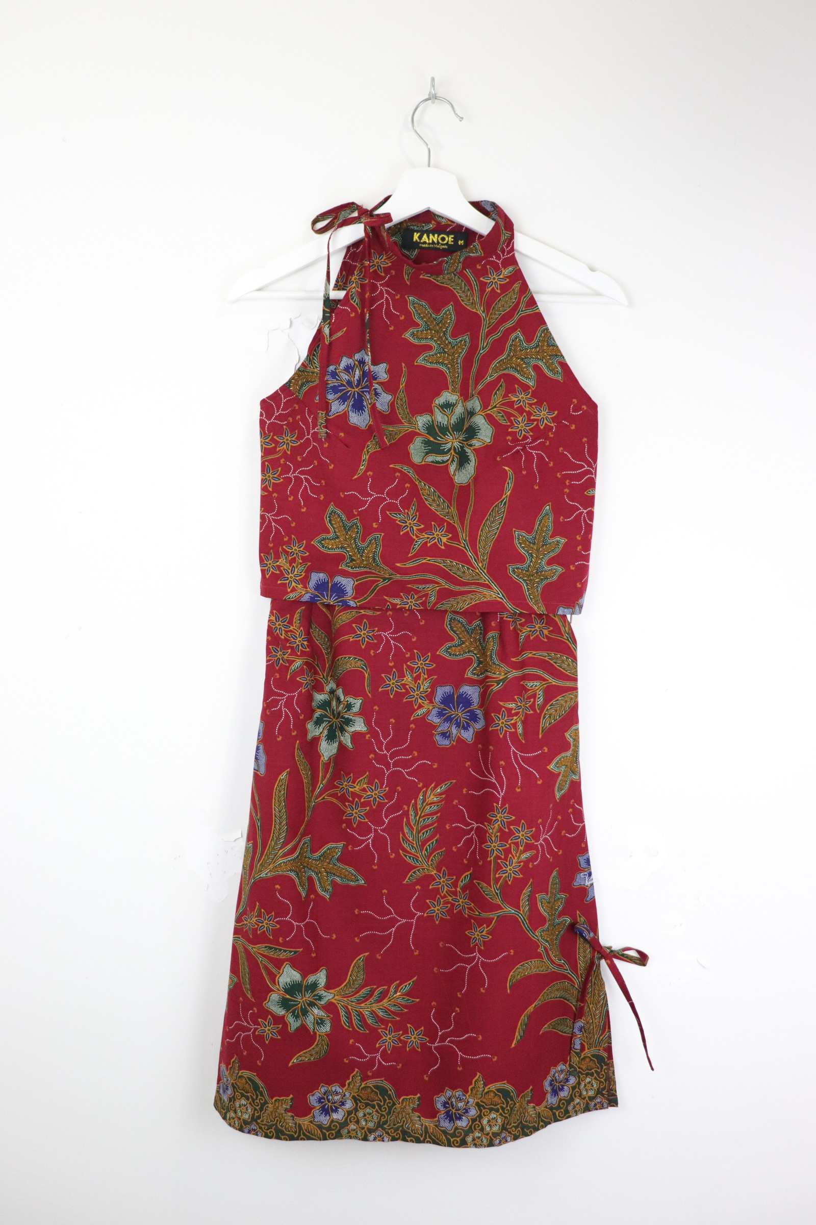 Side Tie Batik Set - Peony