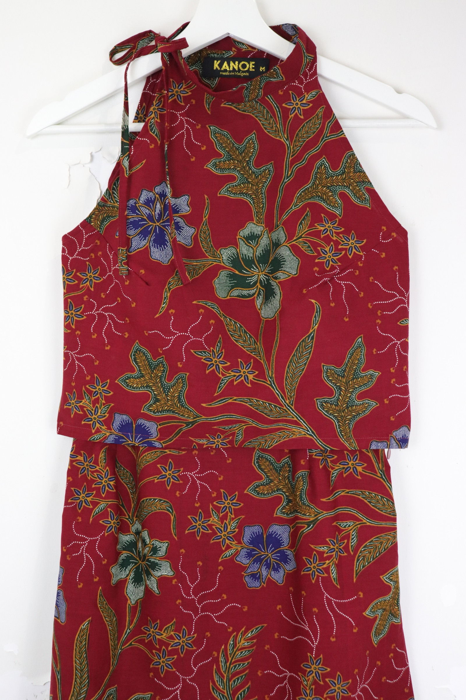 Side Tie Batik Set - Peony