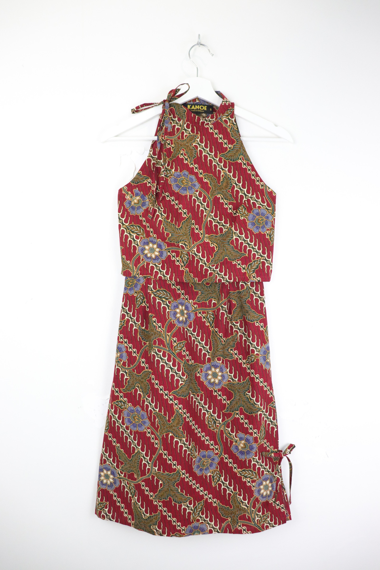 Side Tie Batik Set - Scarlet [ S ] 