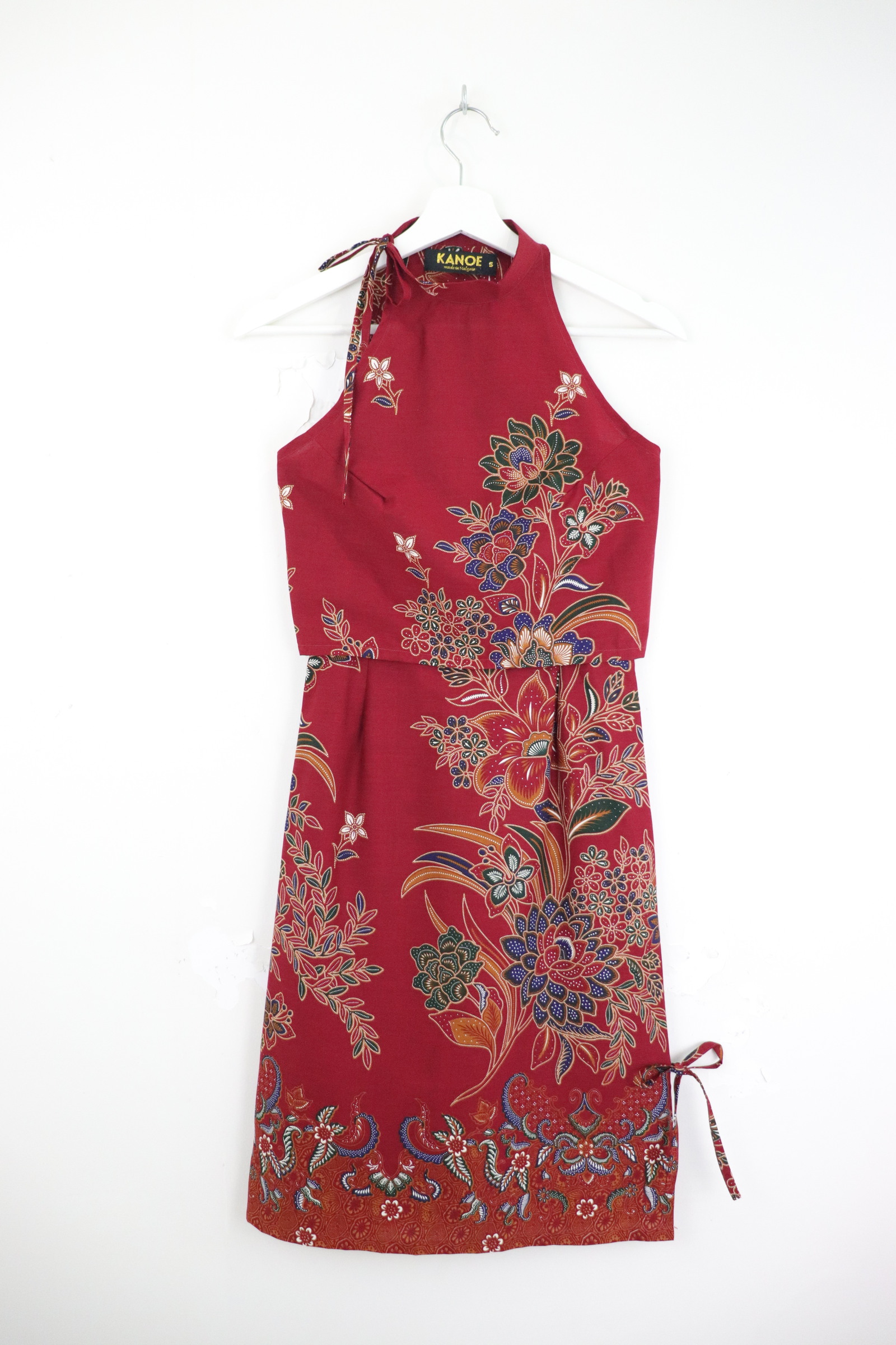 Side Tie Batik Set - Merloté 