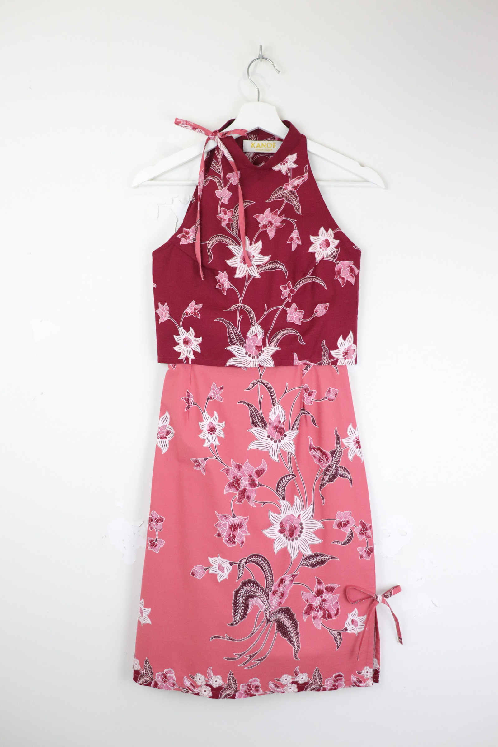 Side Tie Batik Set - Amaryllis