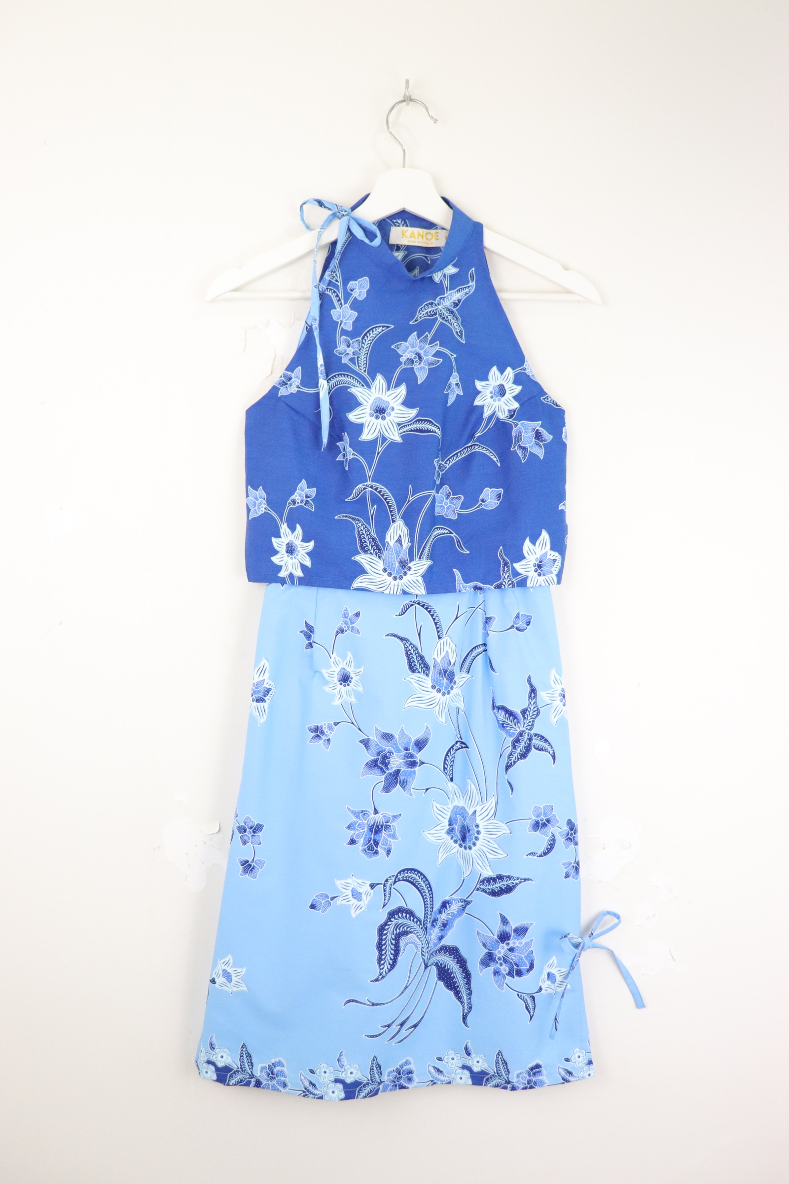 Side Tie Batik Set - Bluebell