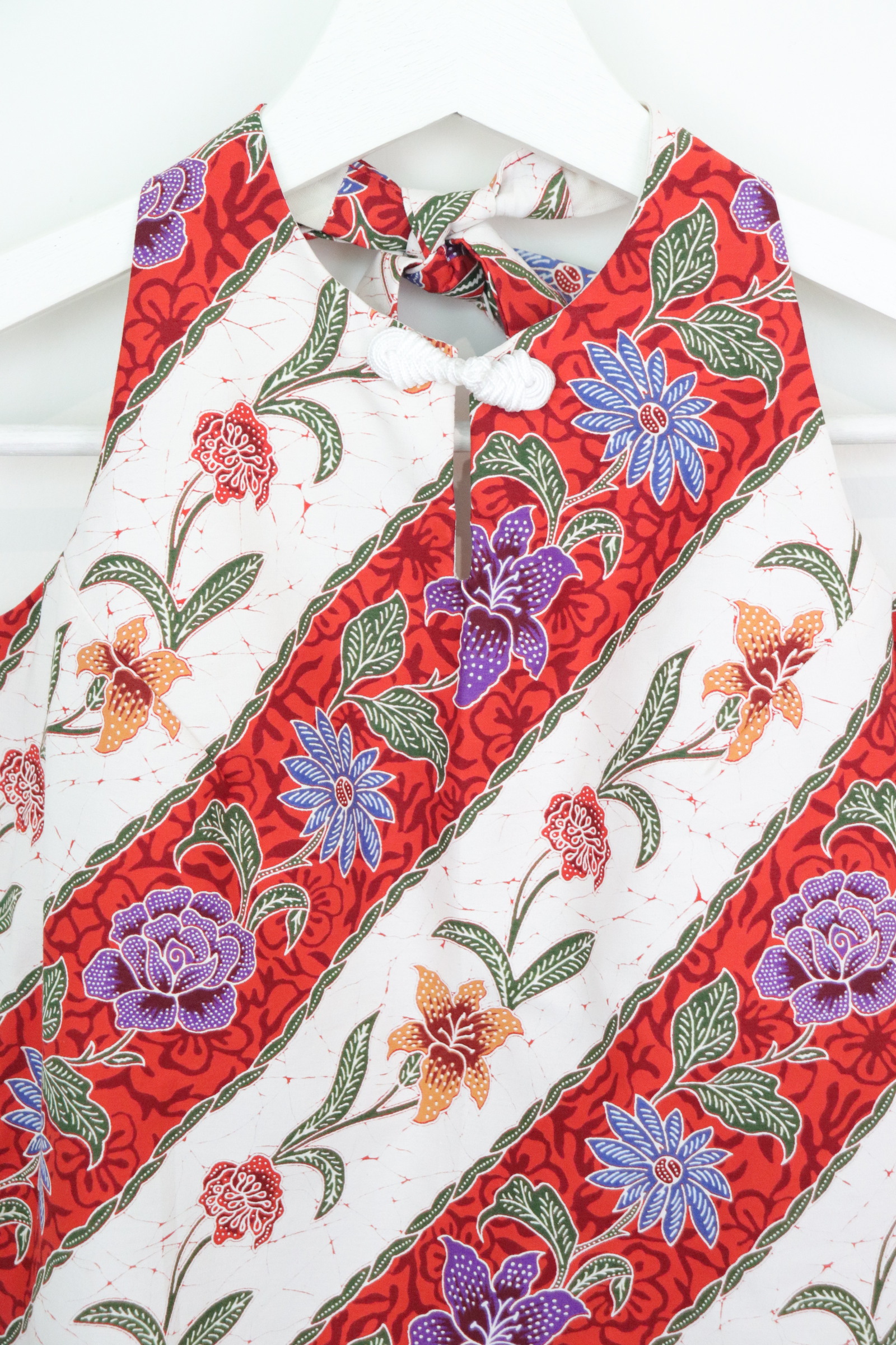 C.C. Halter Lace Batik Top - Rougea [ M ]